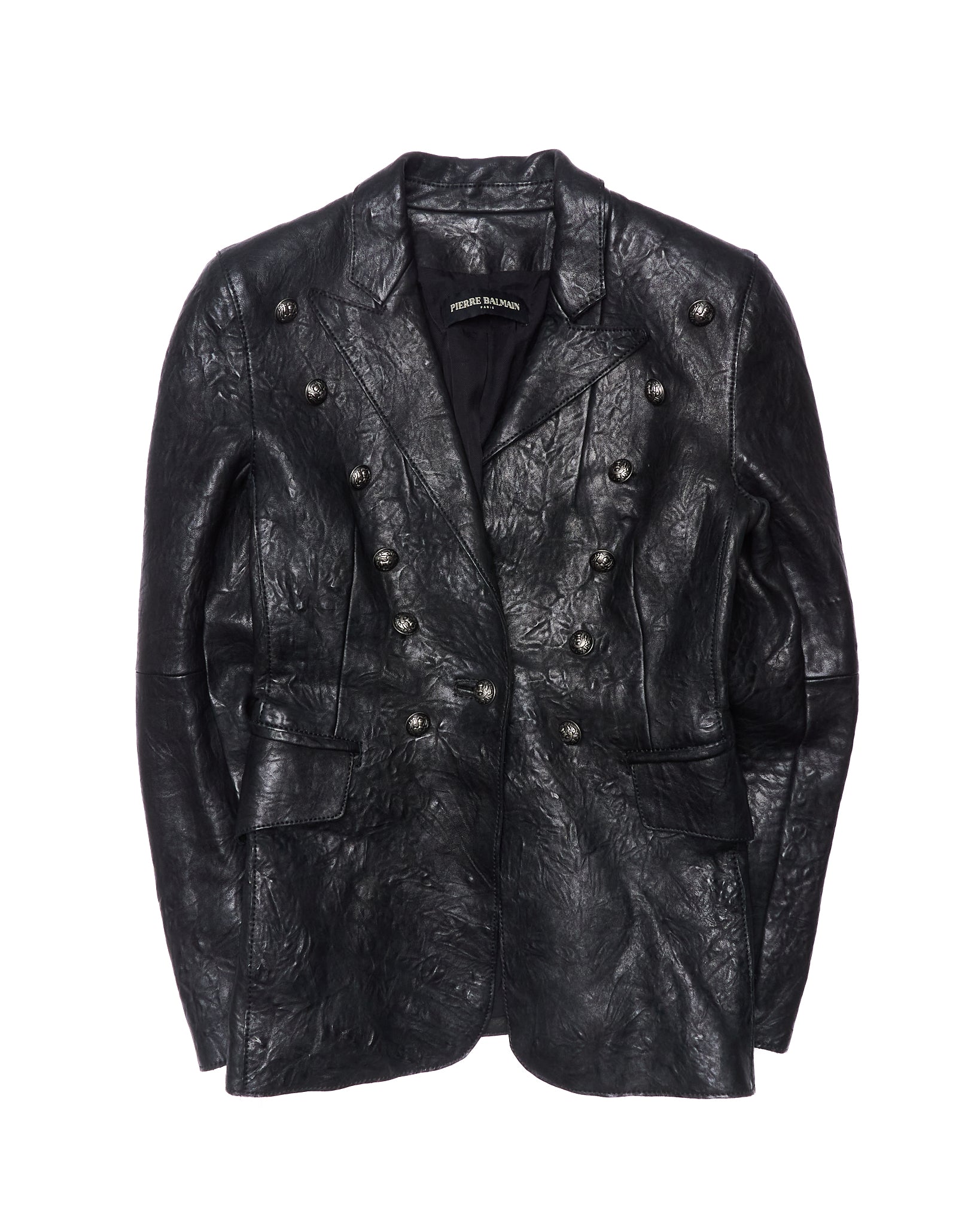 Early 2010s Pierre Balmain Lambskin Military Blazer