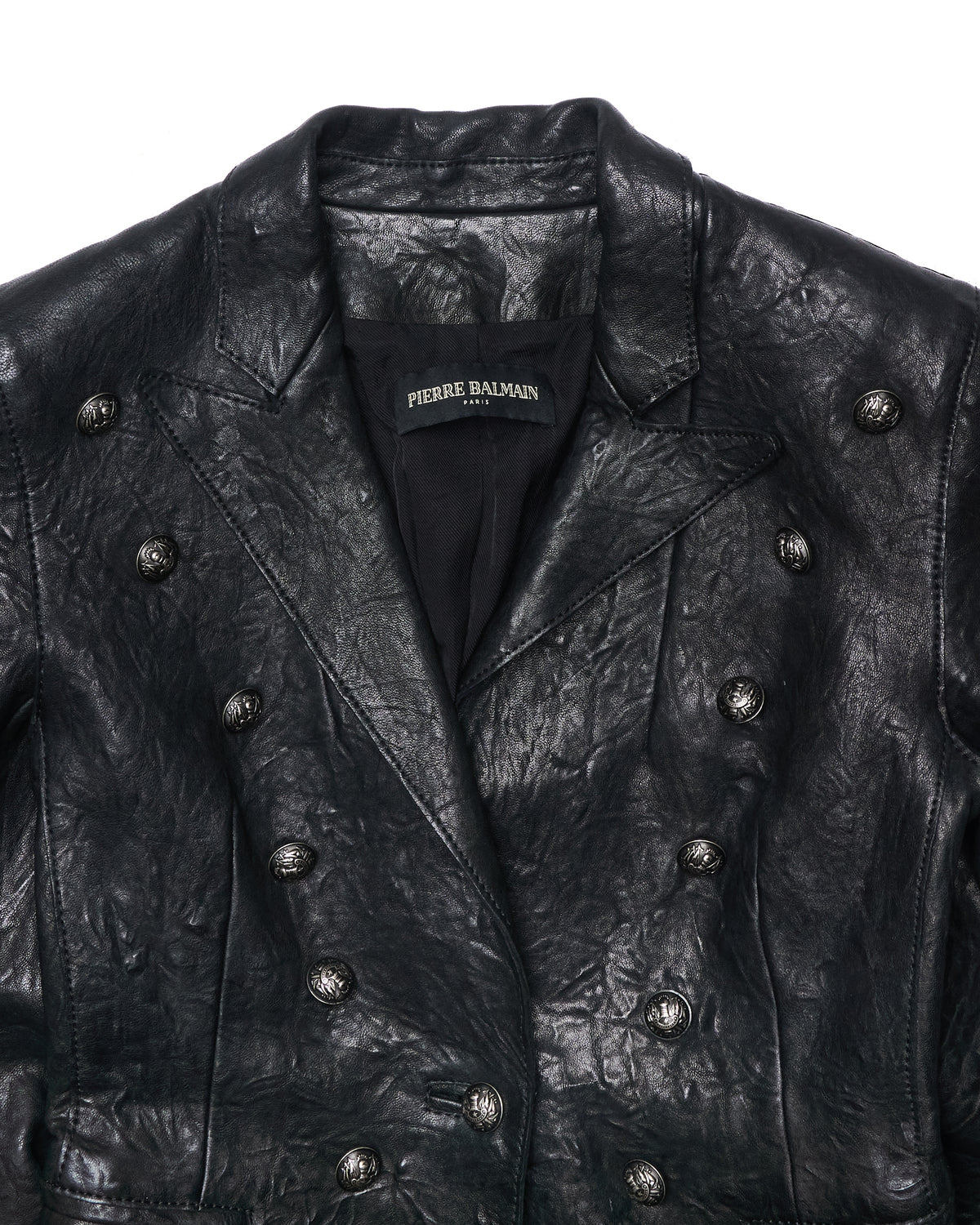Early 2010s Pierre Balmain Lambskin Military Blazer