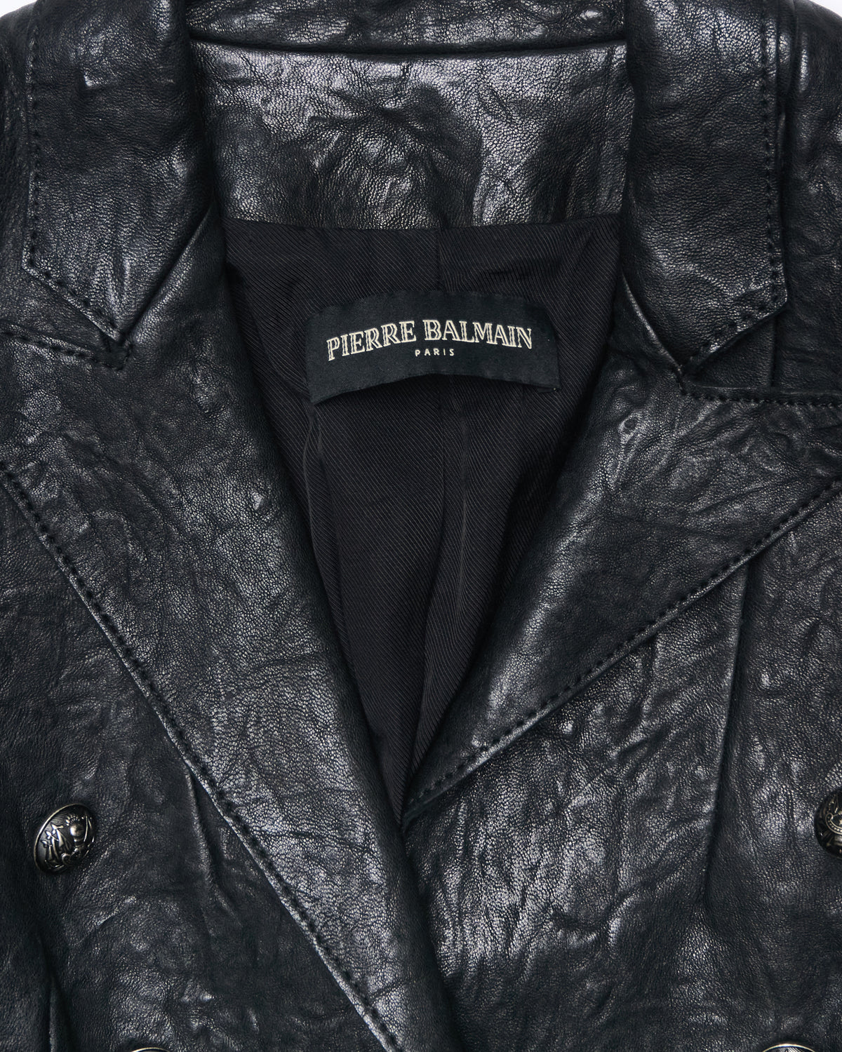Early 2010s Pierre Balmain Lambskin Military Blazer