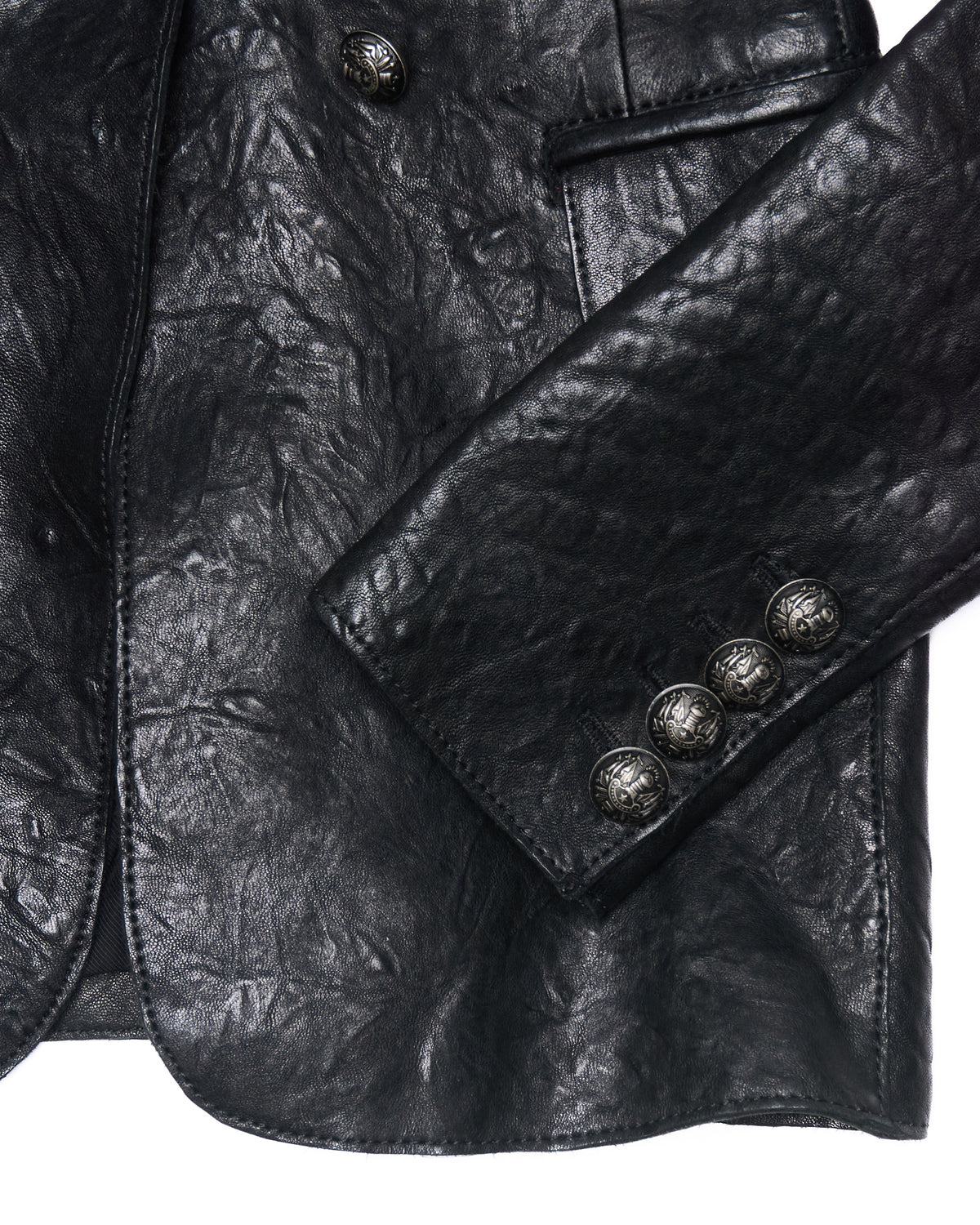 Early 2010s Pierre Balmain Lambskin Military Blazer