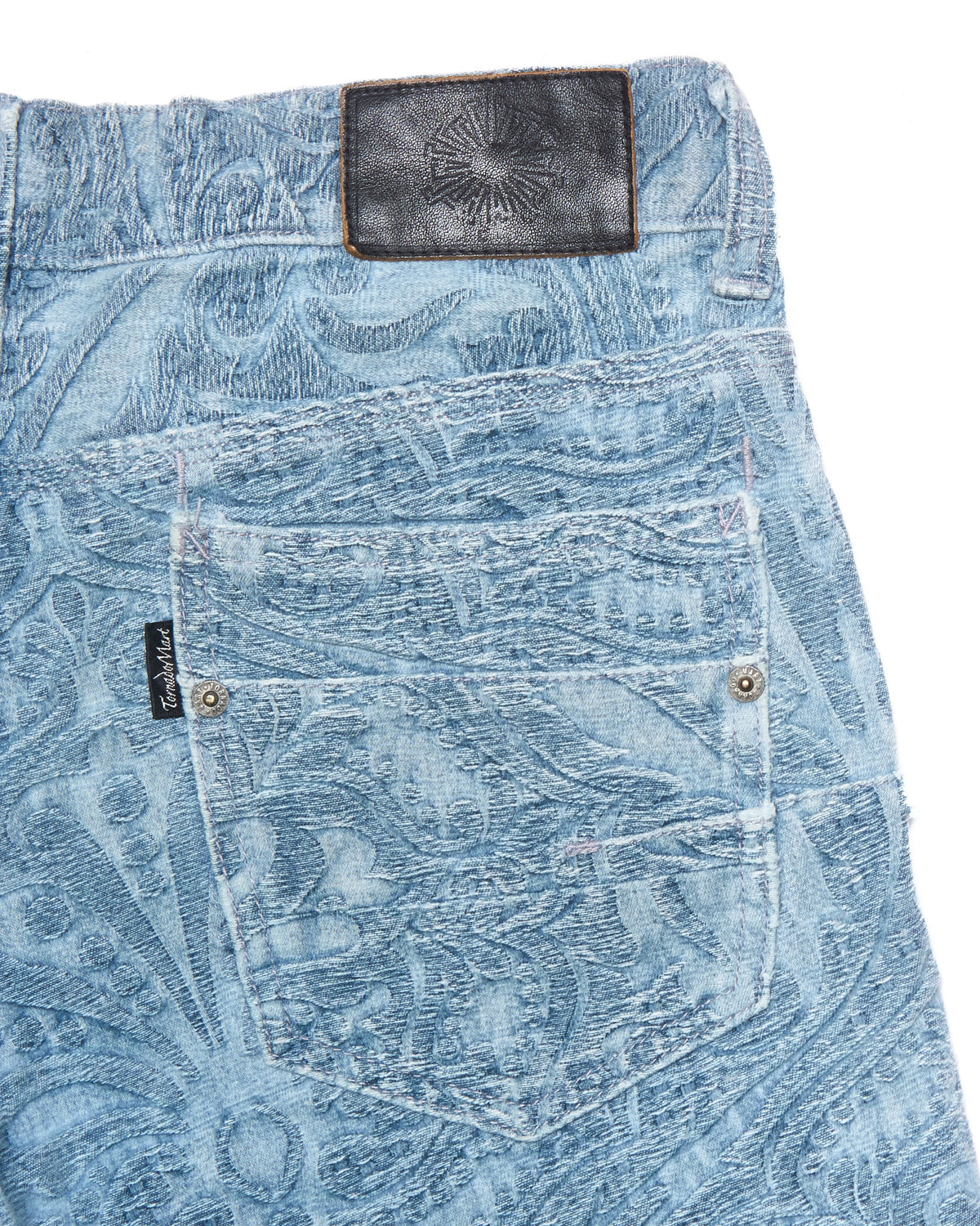 Early 2000s Tornado Mart Tribal Jacquard Flared Pants