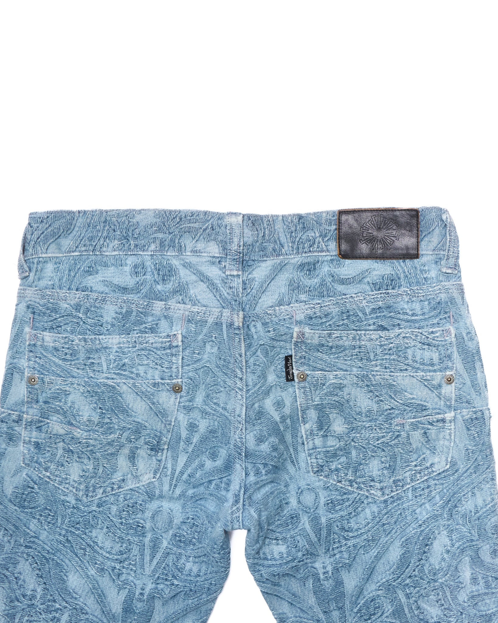 Early 2000s Tornado Mart Tribal Jacquard Flared Pants
