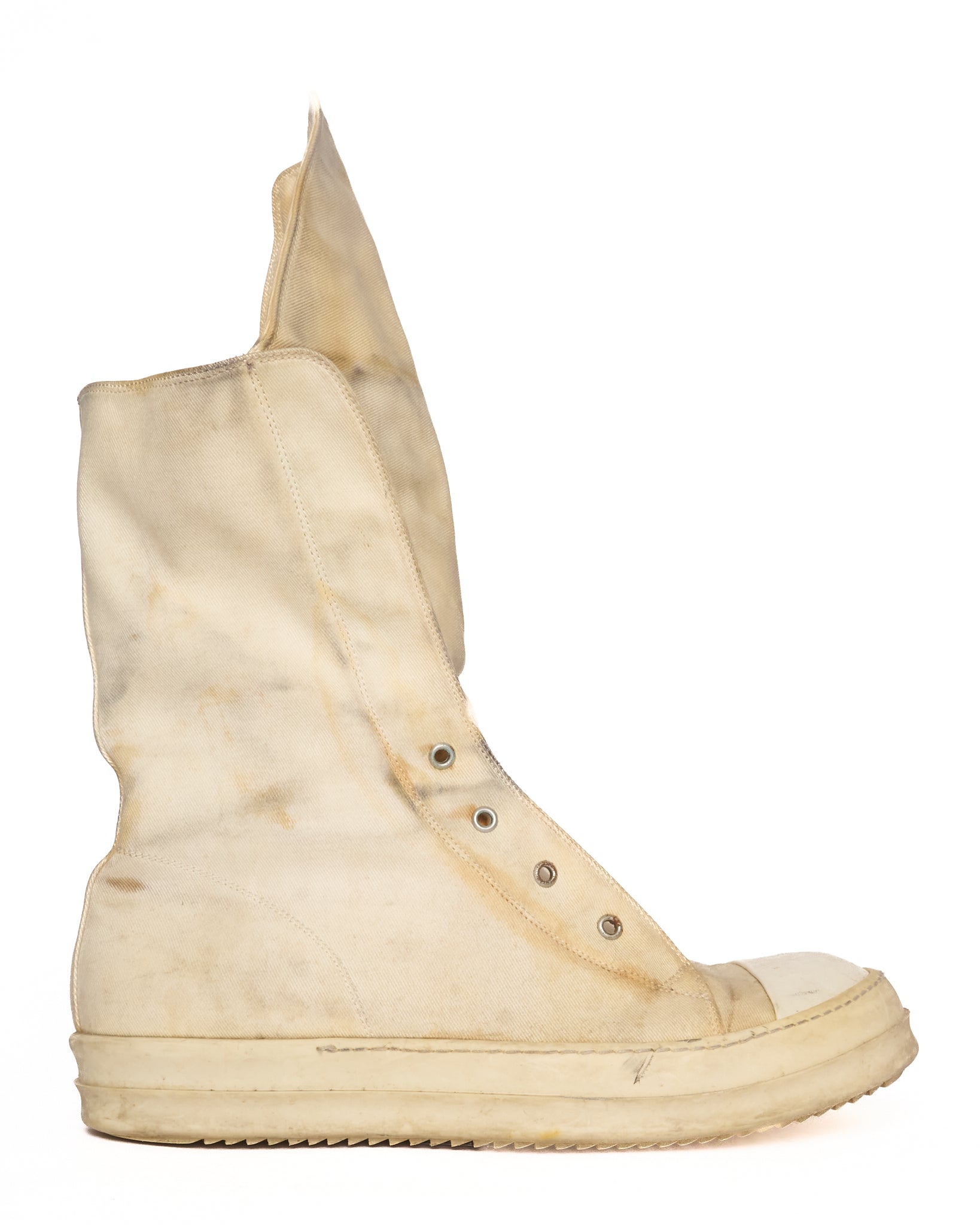 Rick Owens DRKSDHW Natural Milk/Milk Boot Sneaks High-Top Sneakers