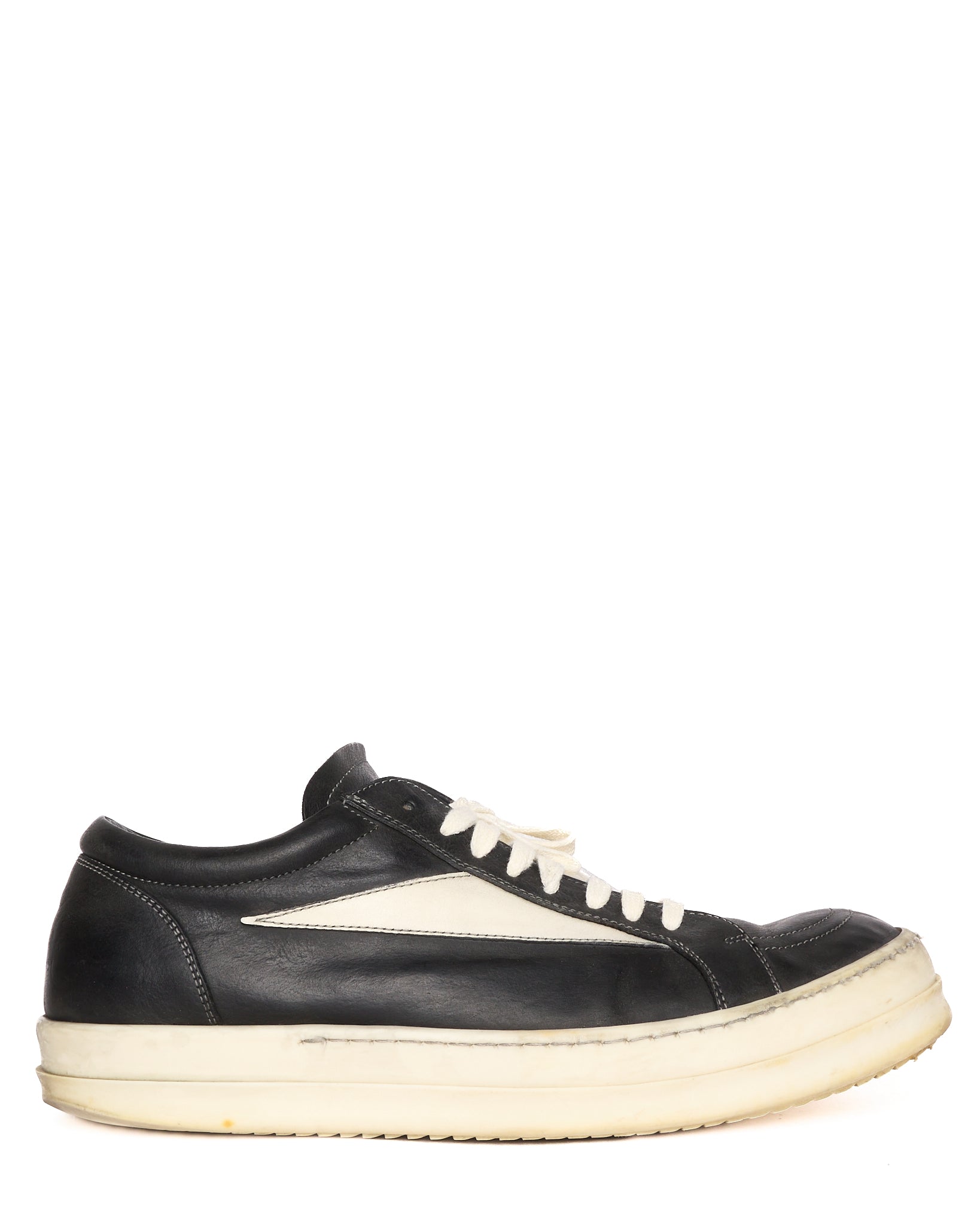 Rick Owens Black/Milk Low Top Vintage Sneakers