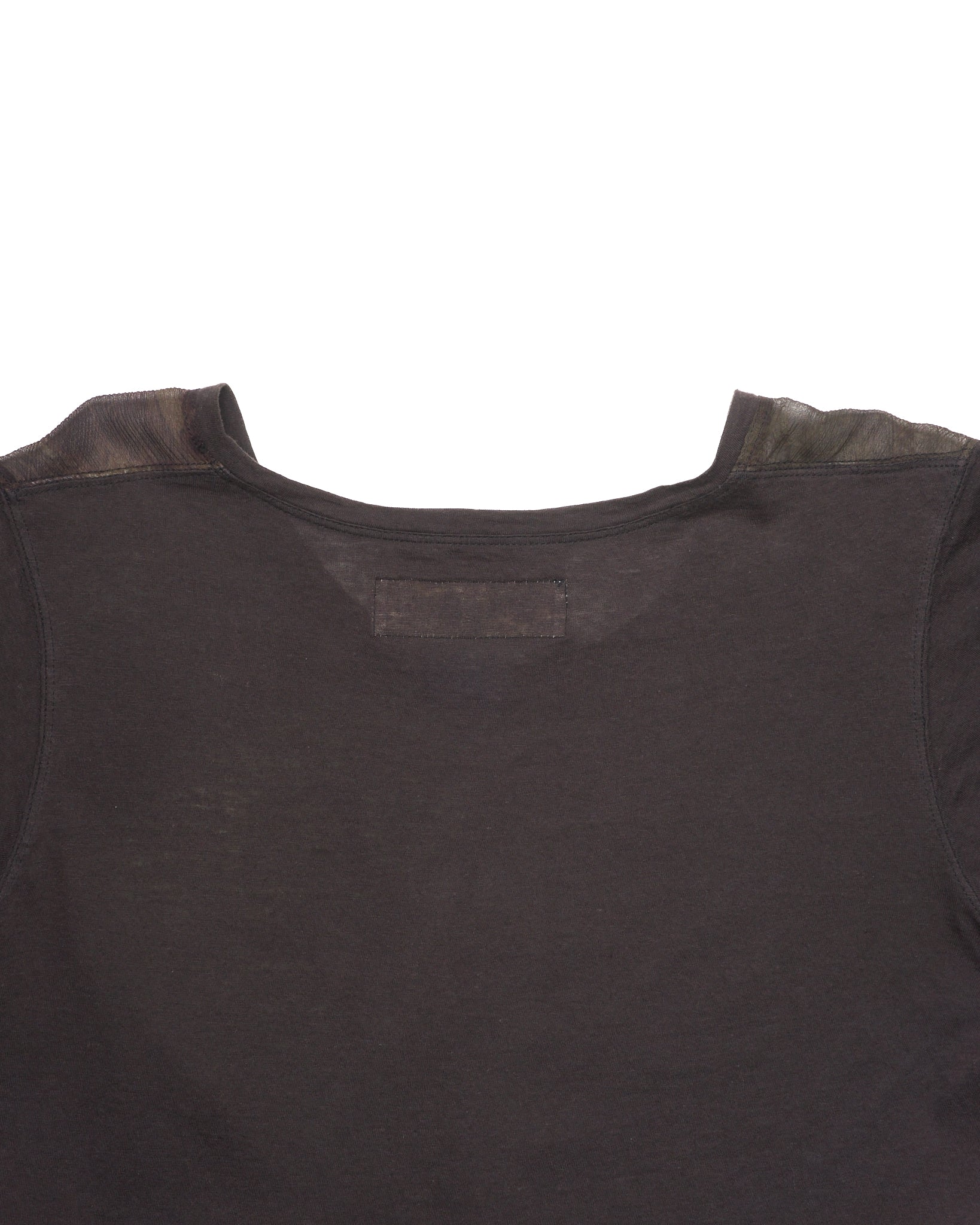 Dark brown sleeveless top on a white background