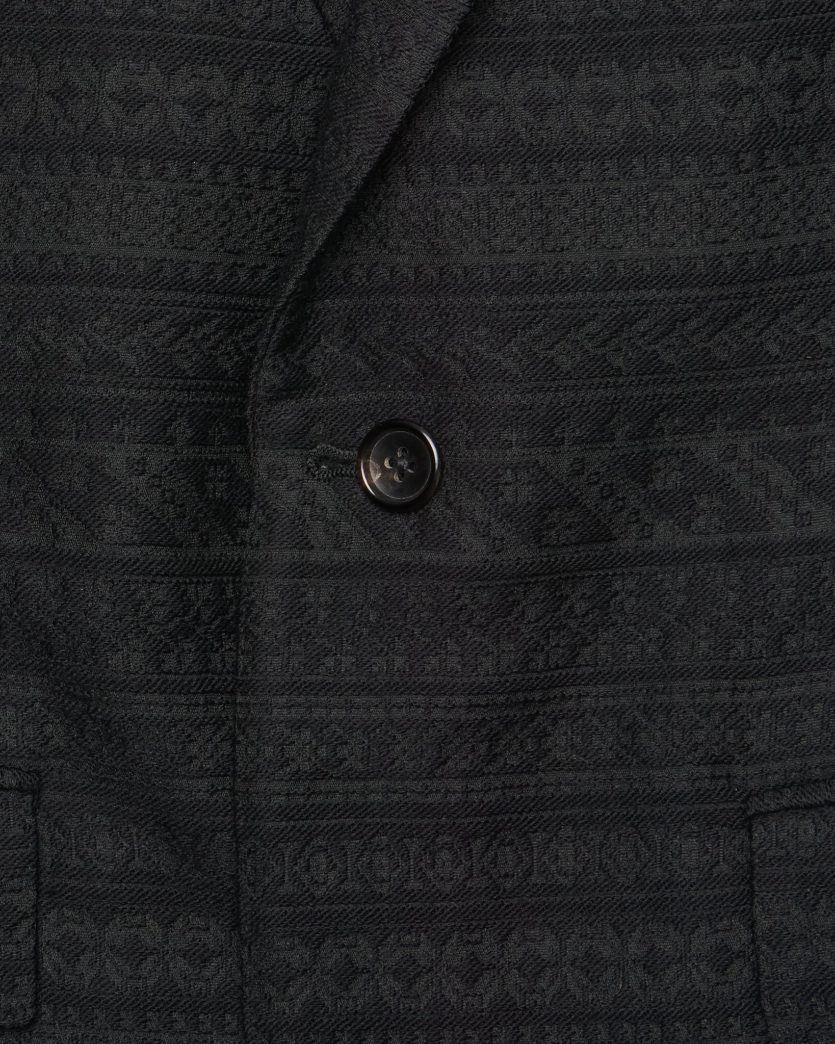 Thom Browne Cable Knit Sleeve Wool Blend Embroidered Jacket