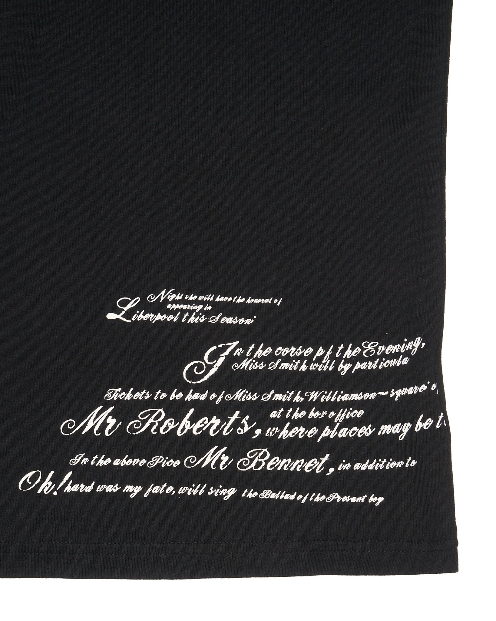Tornado Mart Typography Black V-Neck Tee