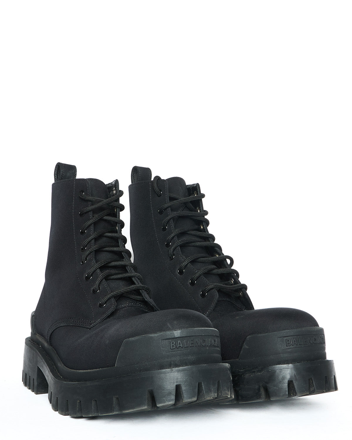Balenciaga Black Nylon Strike Booties
