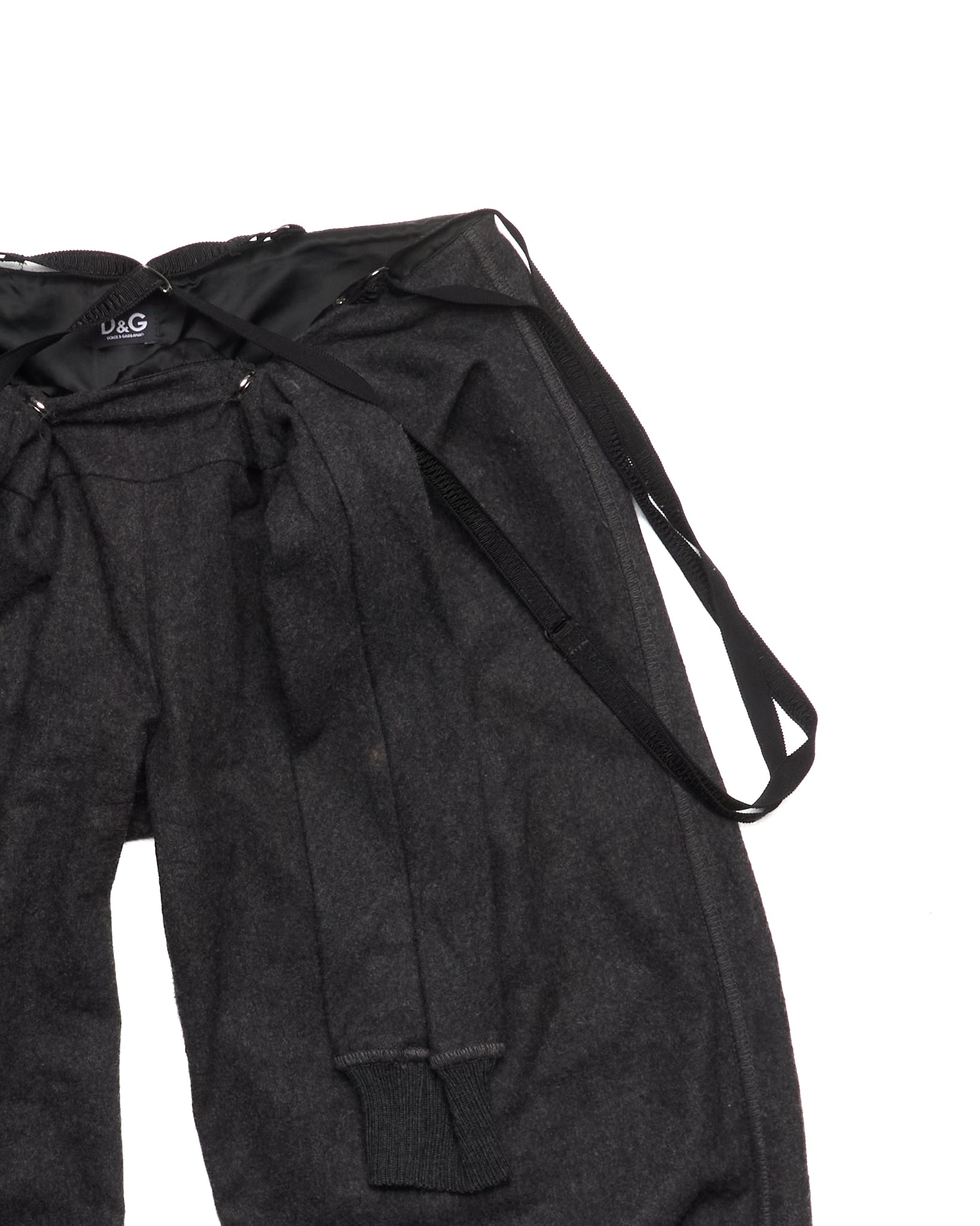 Early 2000s Dolce & Gabbana Wool Suspender Pants