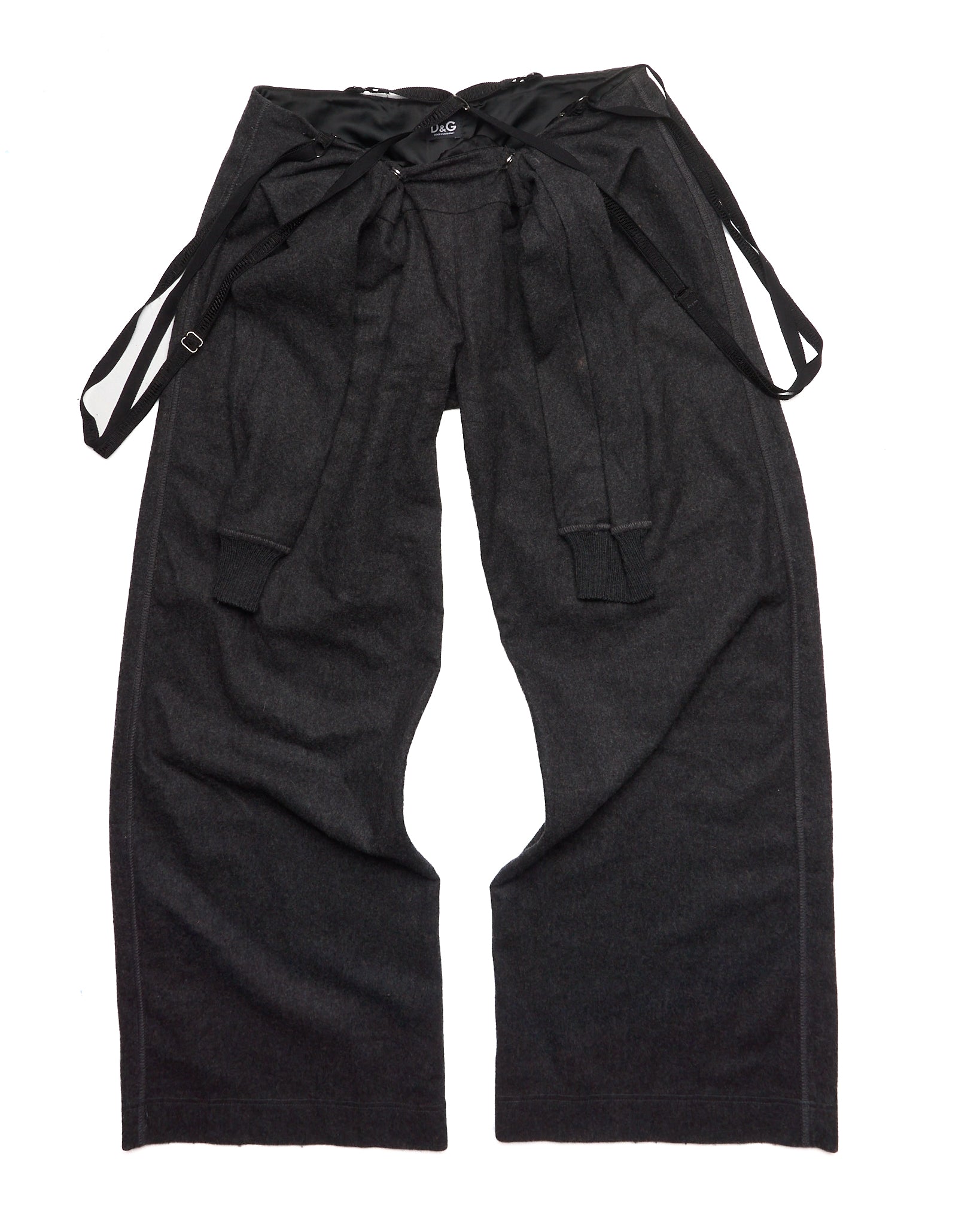 Early 2000s Dolce & Gabbana Wool Suspender Pants