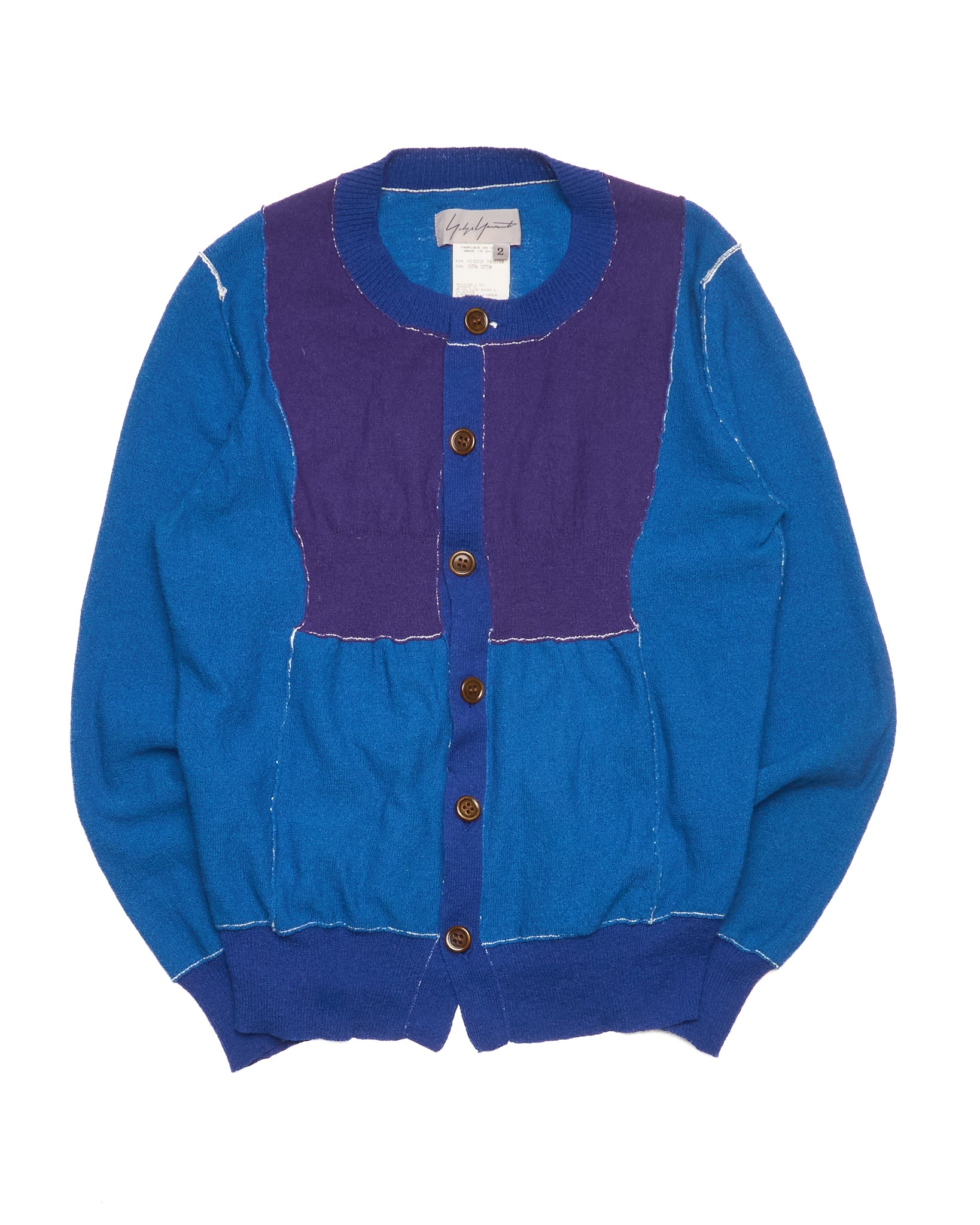 Yohji Yamamoto Contrast Patchwork Cardigan