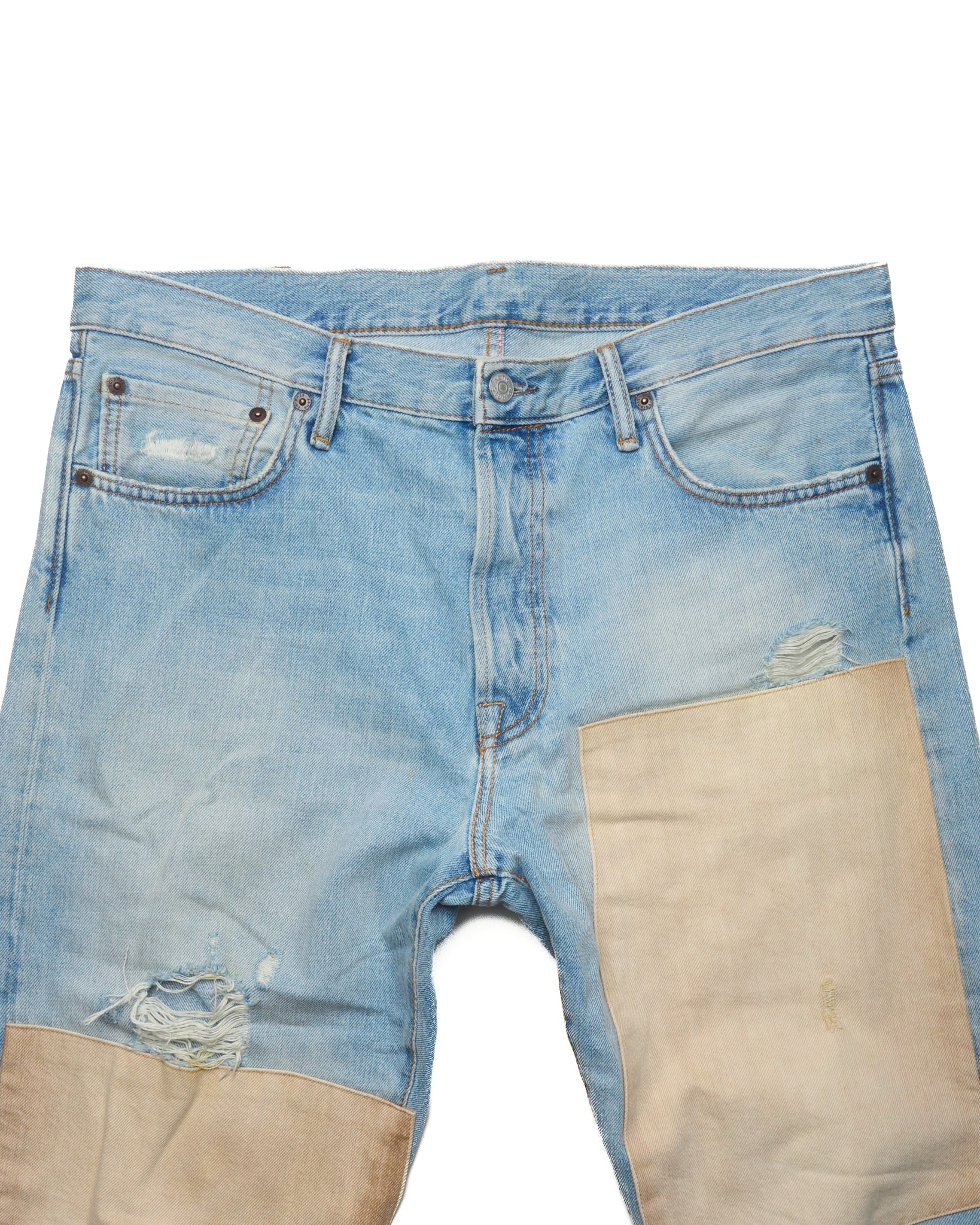 Acne Studios Patchwork Distressed Framed Denim