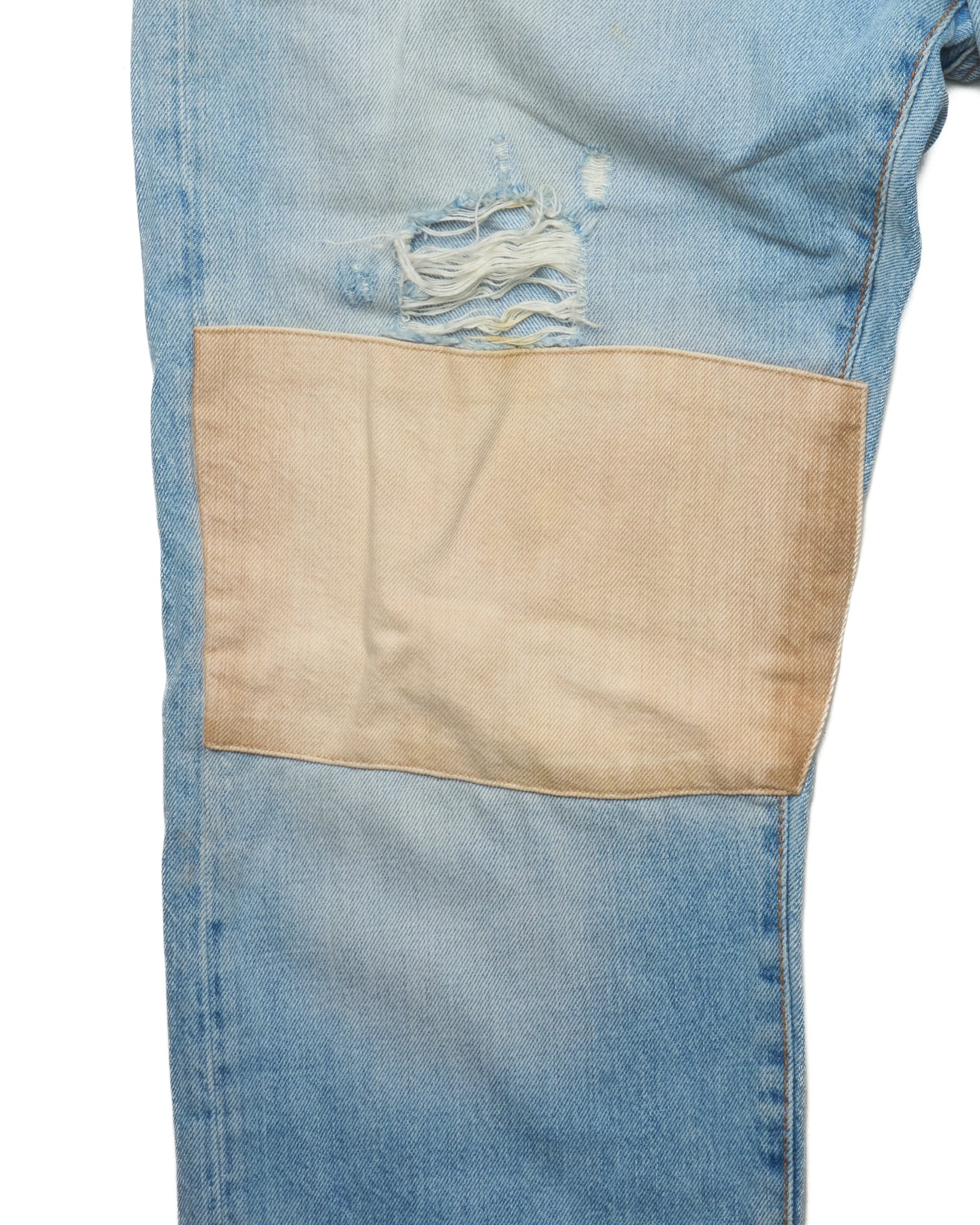 Acne Studios Patchwork Distressed Framed Denim