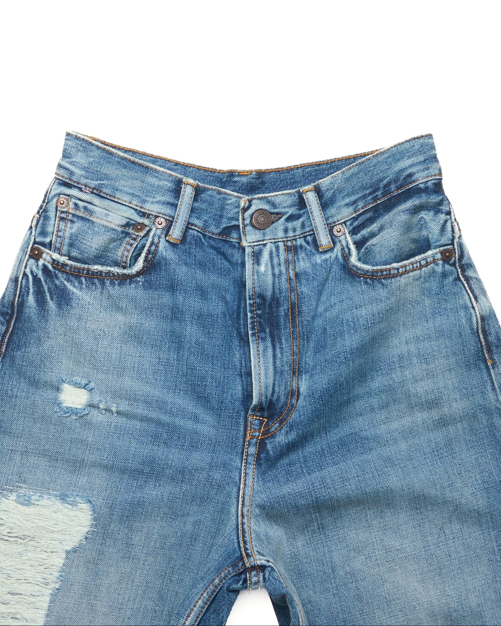 Acne Studios Distressed Wide Leg Denim
