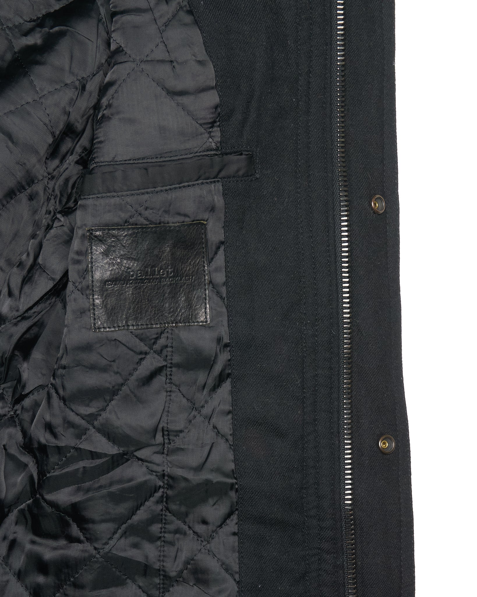 ballet by Isamu Katayama "BACKLASH" Fox Fur Hooded Hybrid Cow Leather Sleeved Field Jacket
