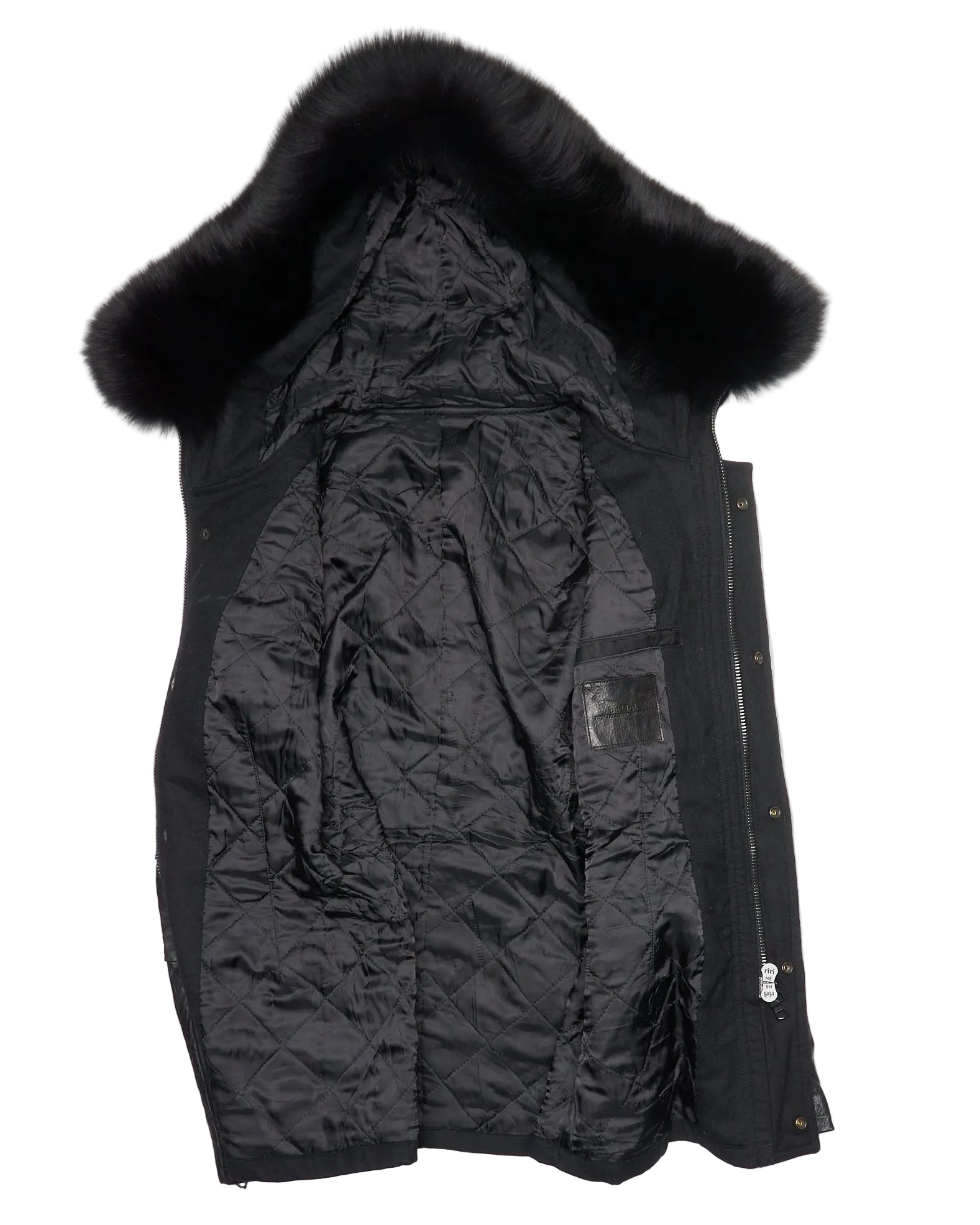ballet by Isamu Katayama "BACKLASH" Fox Fur Hooded Hybrid Cow Leather Sleeved Field Jacket