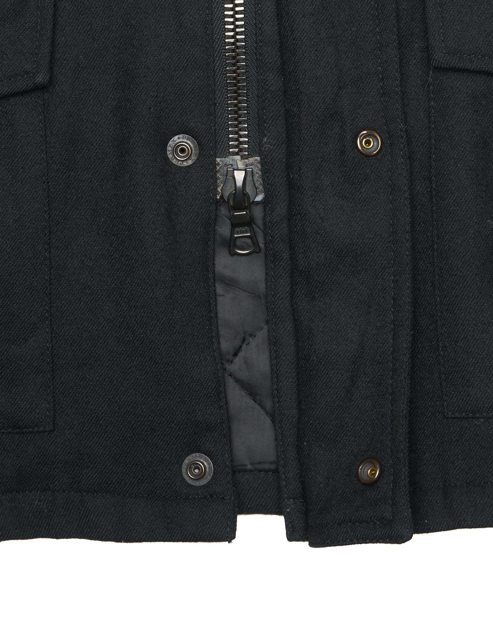 ballet by Isamu Katayama "BACKLASH" Fox Fur Hooded Hybrid Cow Leather Sleeved Field Jacket