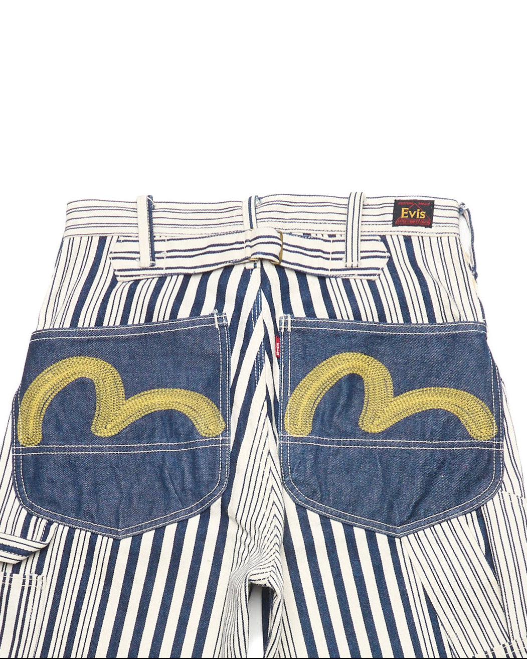 Early 90s Evis Striped Carpenter Pants
