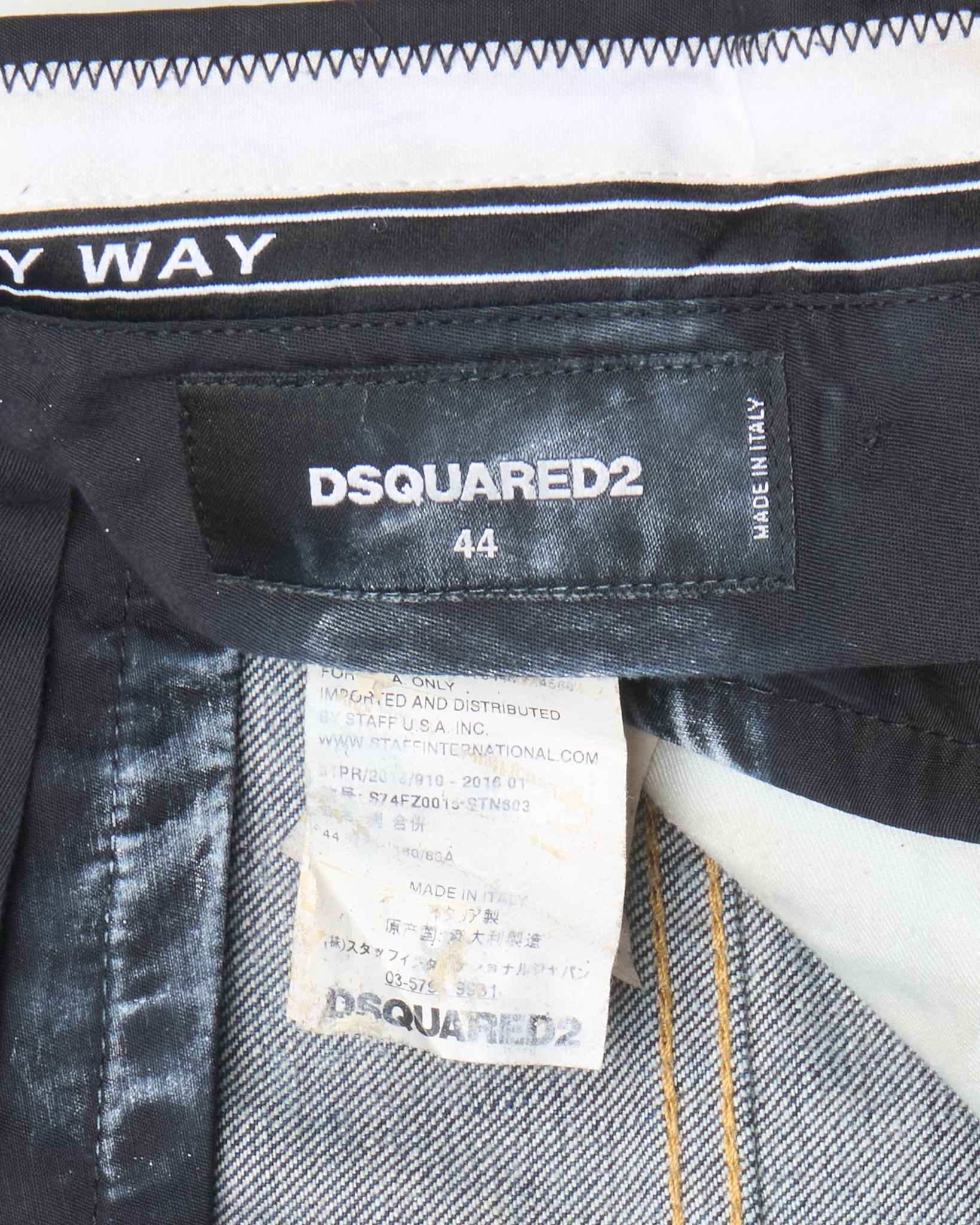 DSQUARED2 Waxed Paint Splatter Denim