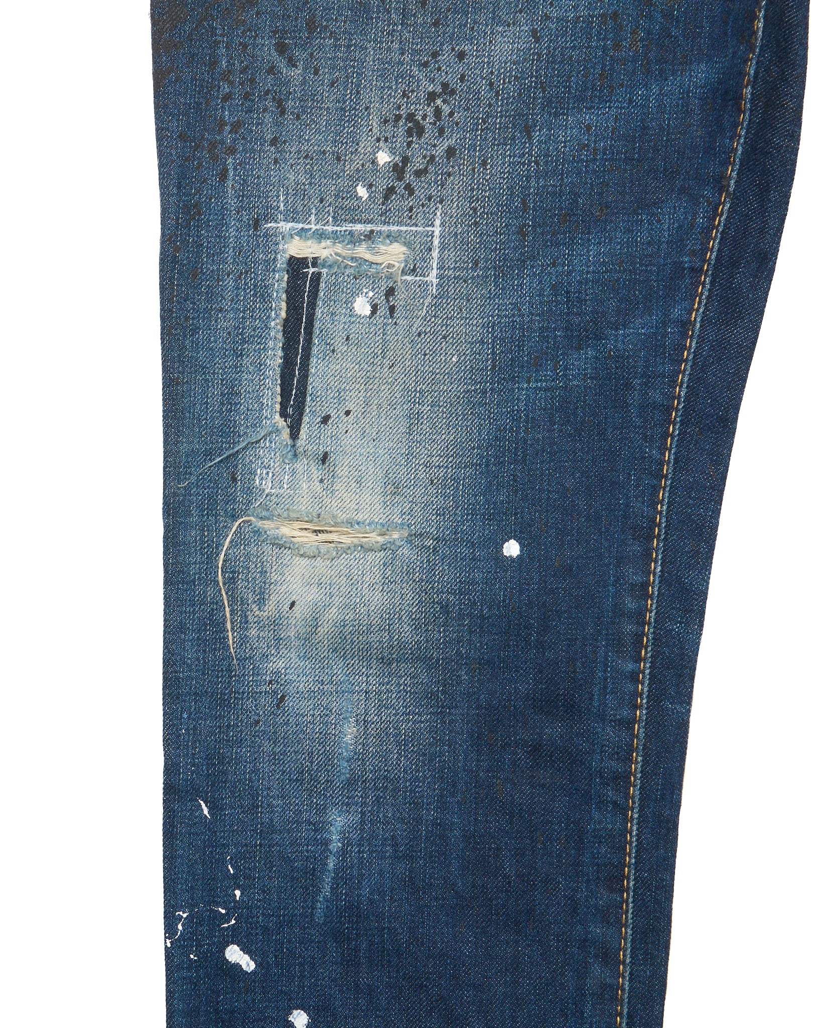 DSQUARED2 Waxed Paint Splatter Denim
