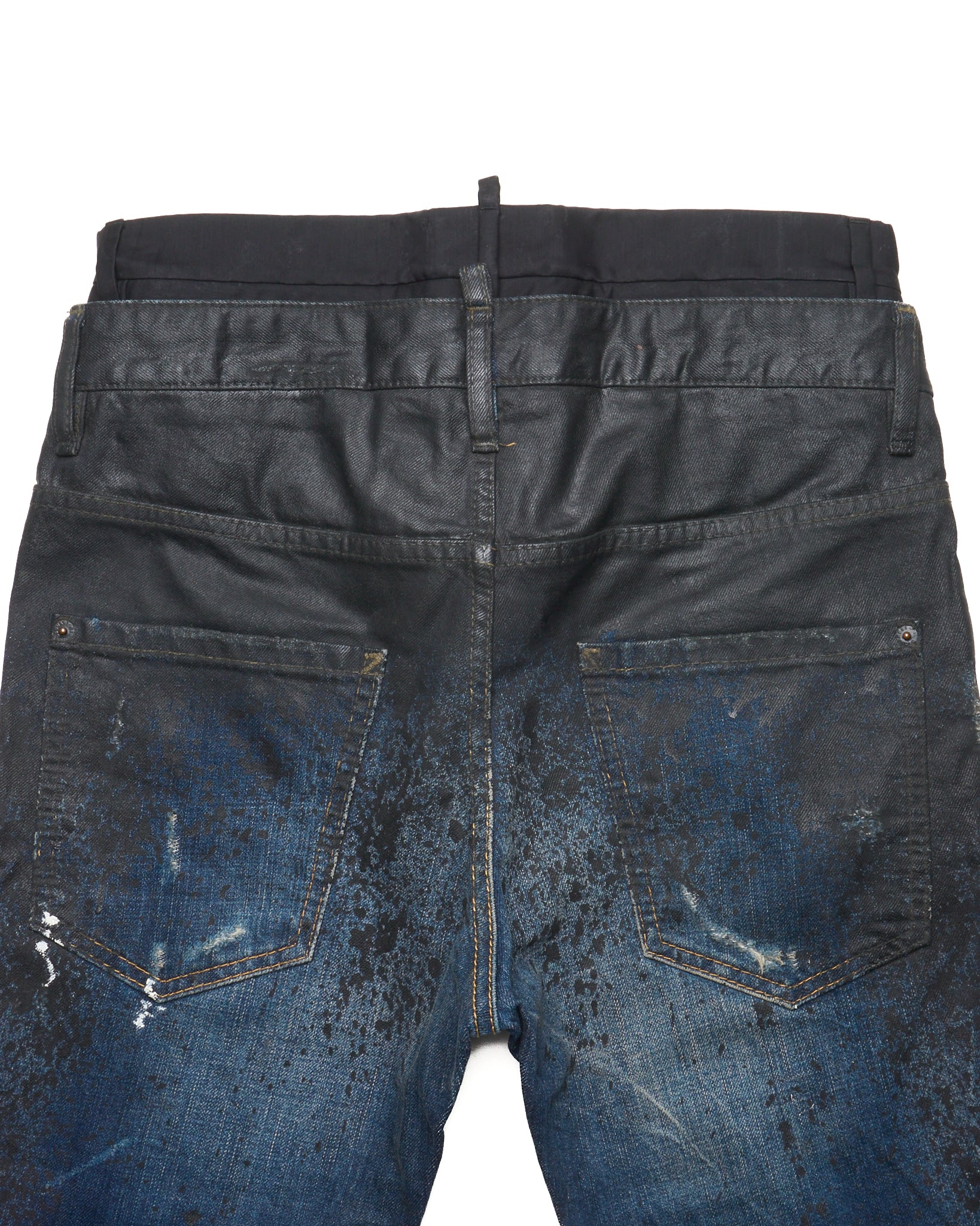 DSQUARED2 Waxed Paint Splatter Denim