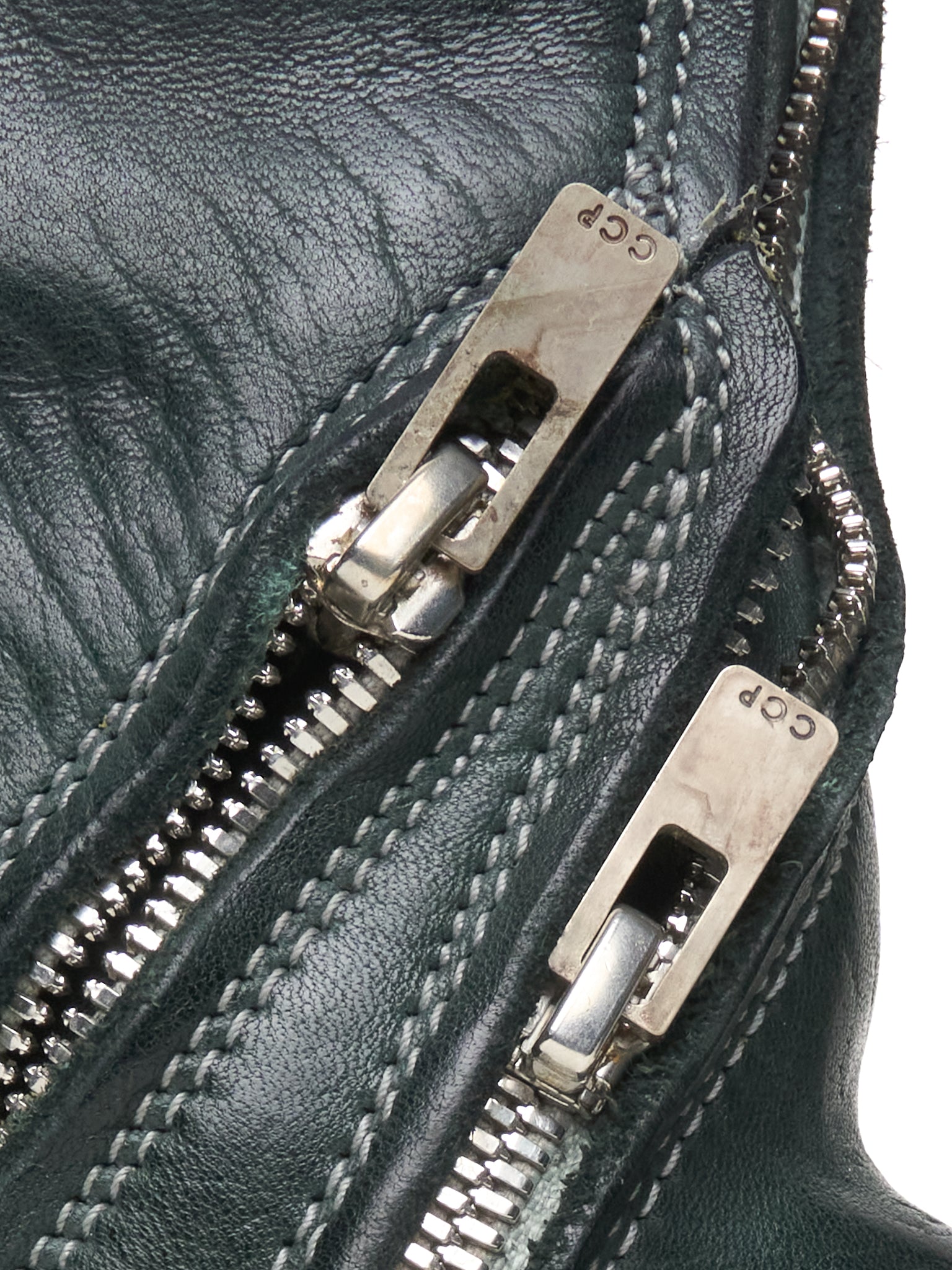 Carol Christian Poell 'AM/2757SP-IN CORSS-PTC/12' Object Dyed Goodyear Prosthetic Spur Biter Crimp Front Boots