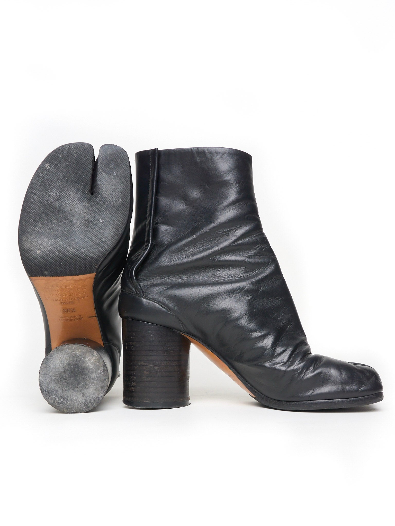 Maison Margiela Black Leather Tabi Boots