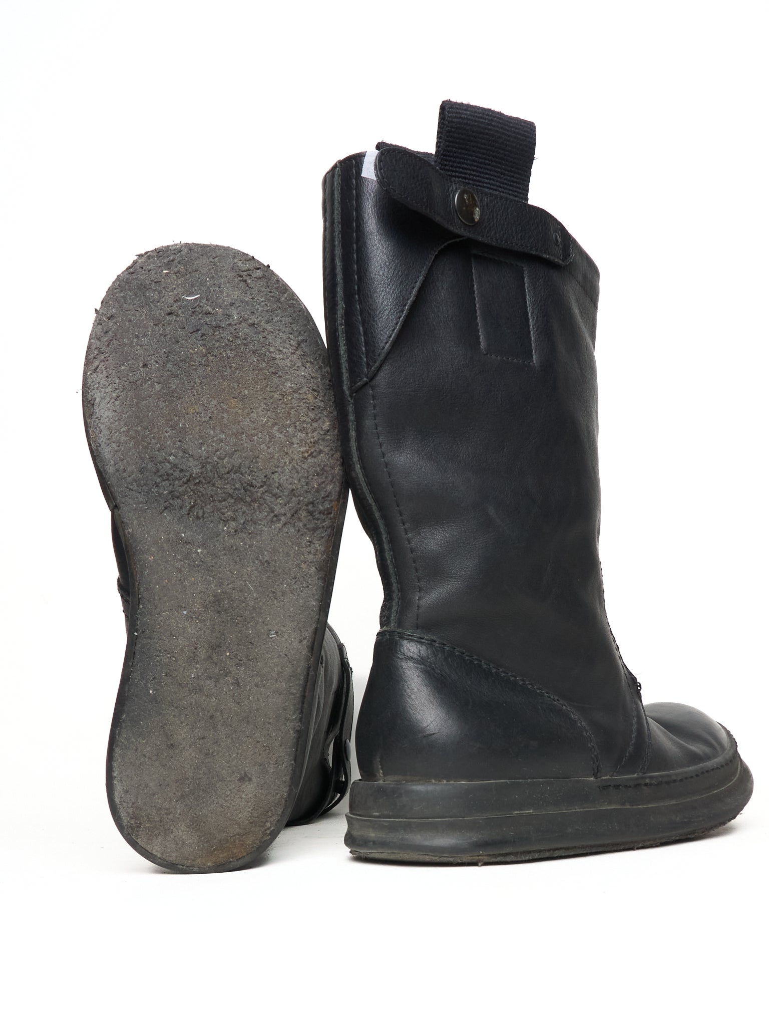 F/W05 Rick Owens Pull-Tab Engineer Sneaker Boots