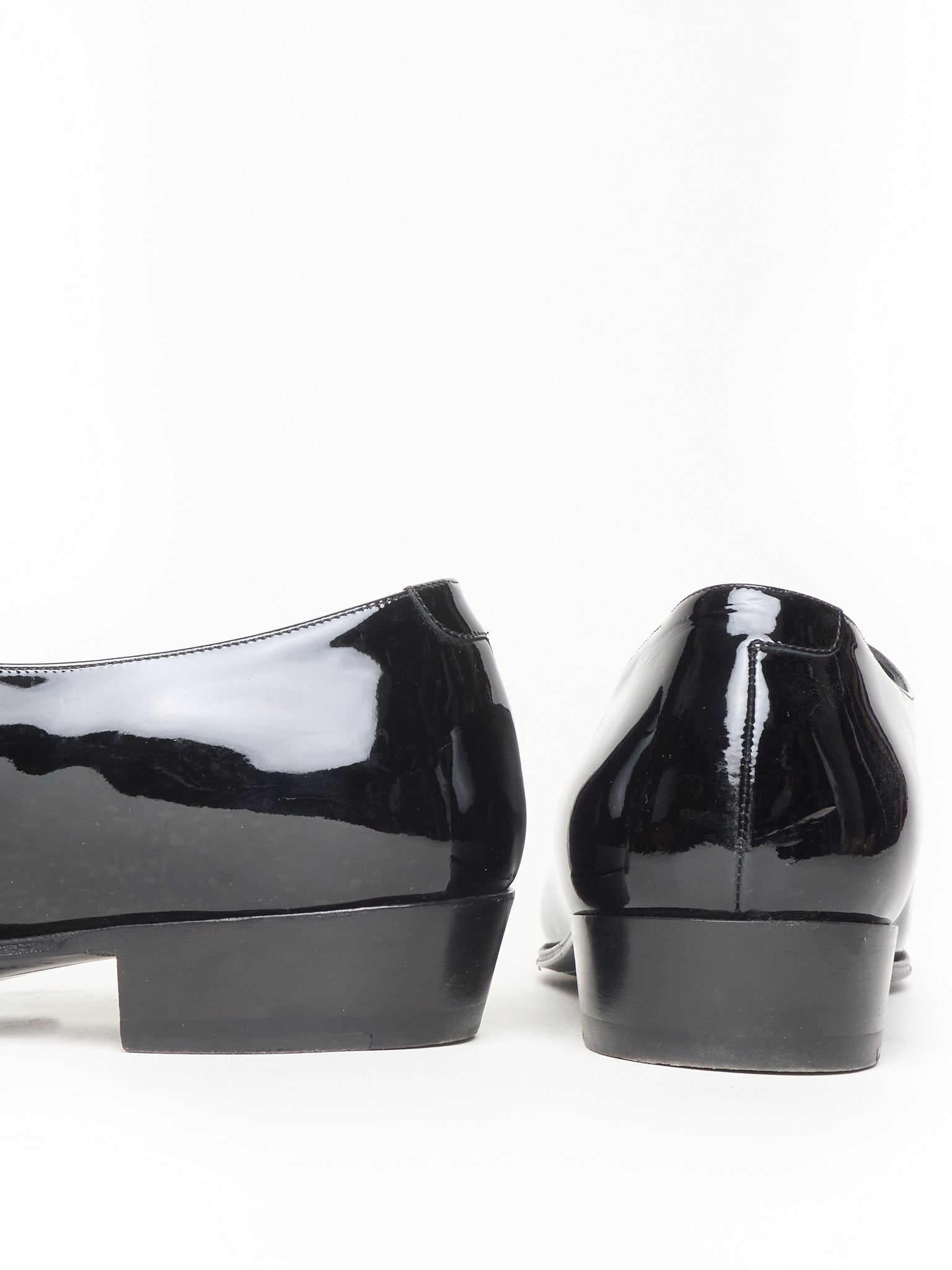 CELINE by Hedi Slimane Leopard Patent Leather Derbies