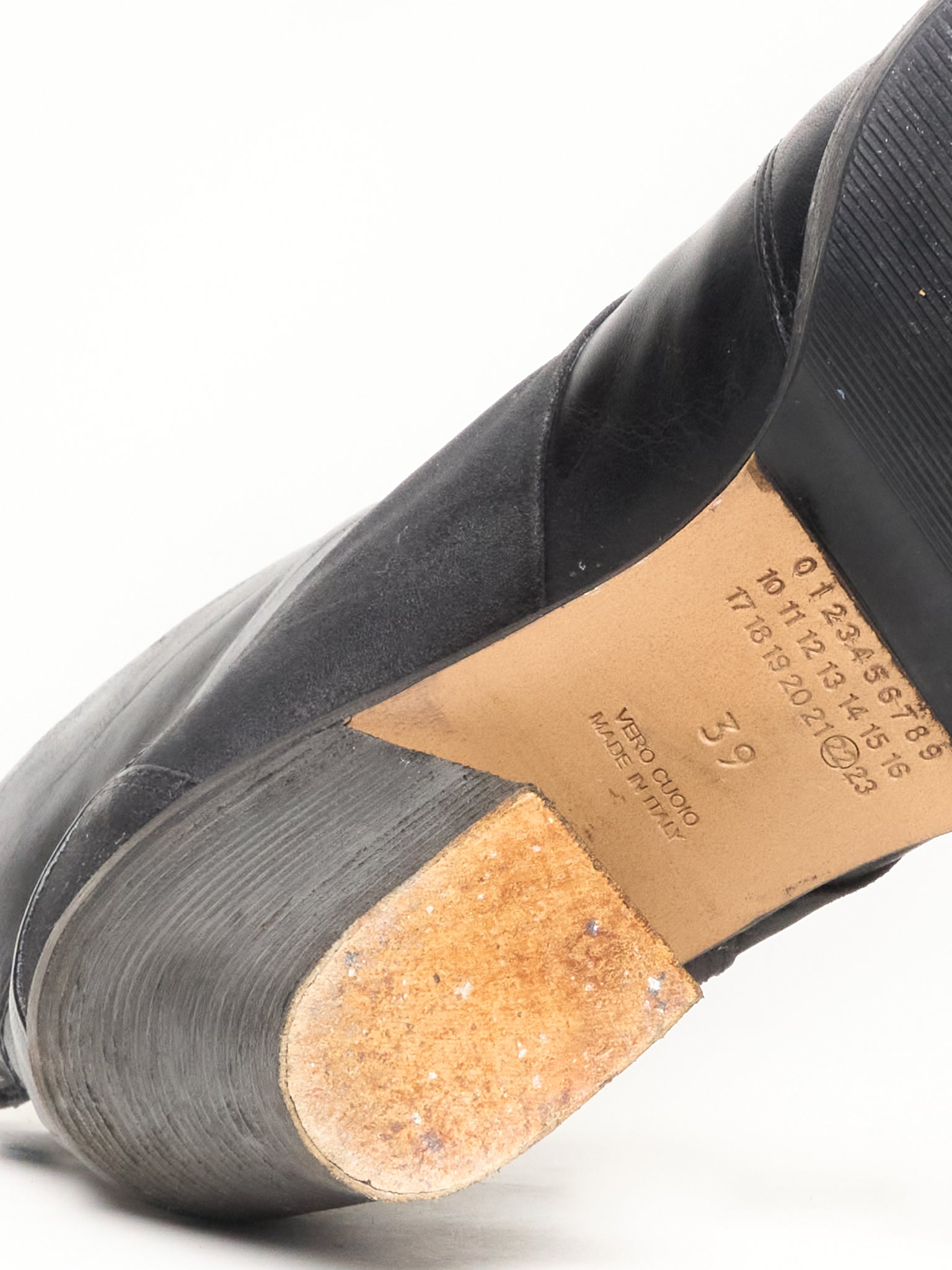 Maison Margiela Leather Pointed-Toe Boots