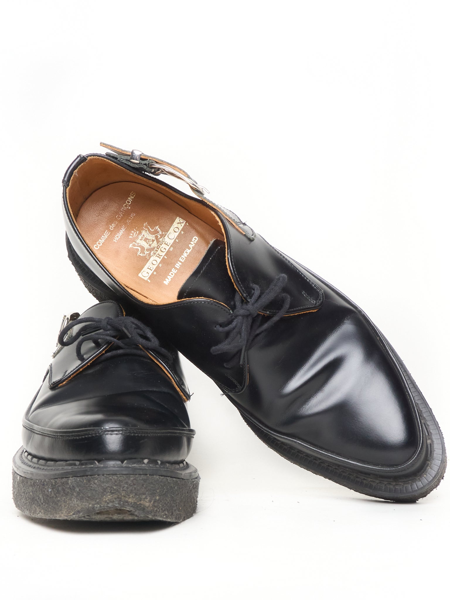 COMME des GARÇONS HOMME PLUS x George Cox AW17 Pointy Toe Crepe Derbies
