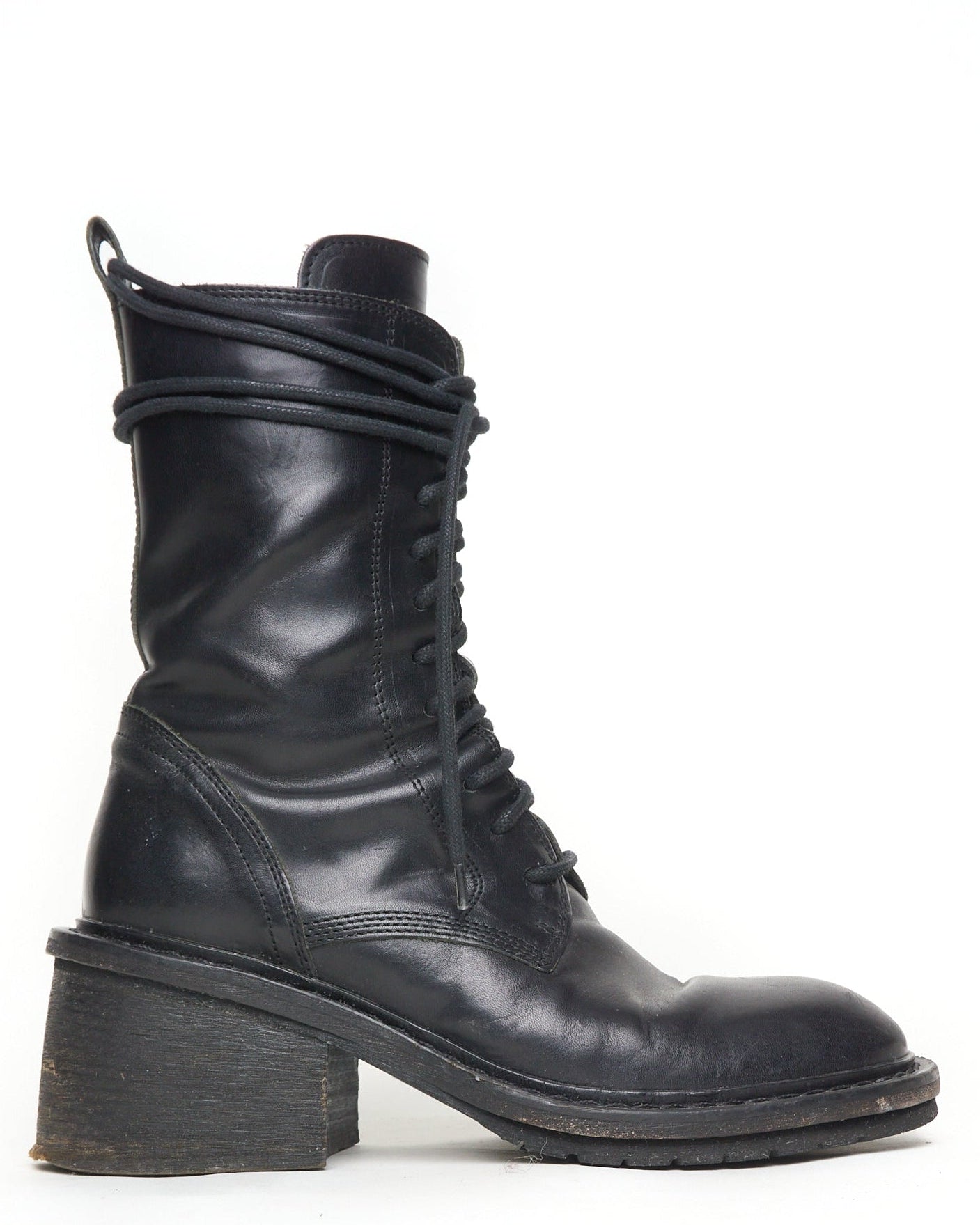 Ann Demeulemeester Leather Combat Boots