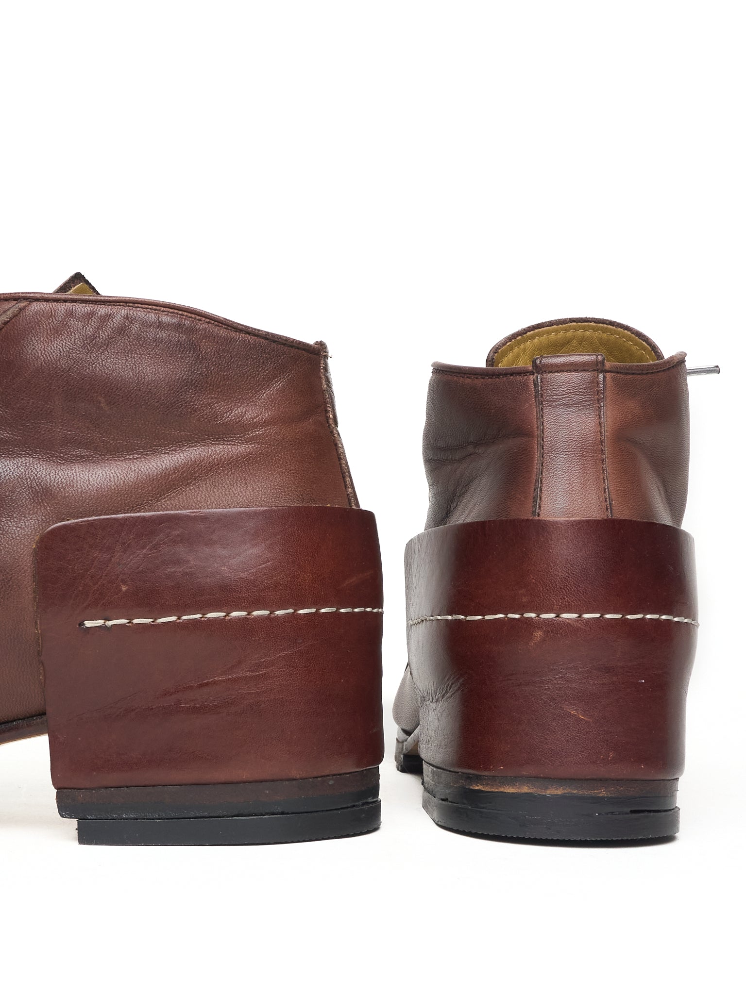 Early 00s MiharaYasuhiro Lace-up Leather Ankle Boots