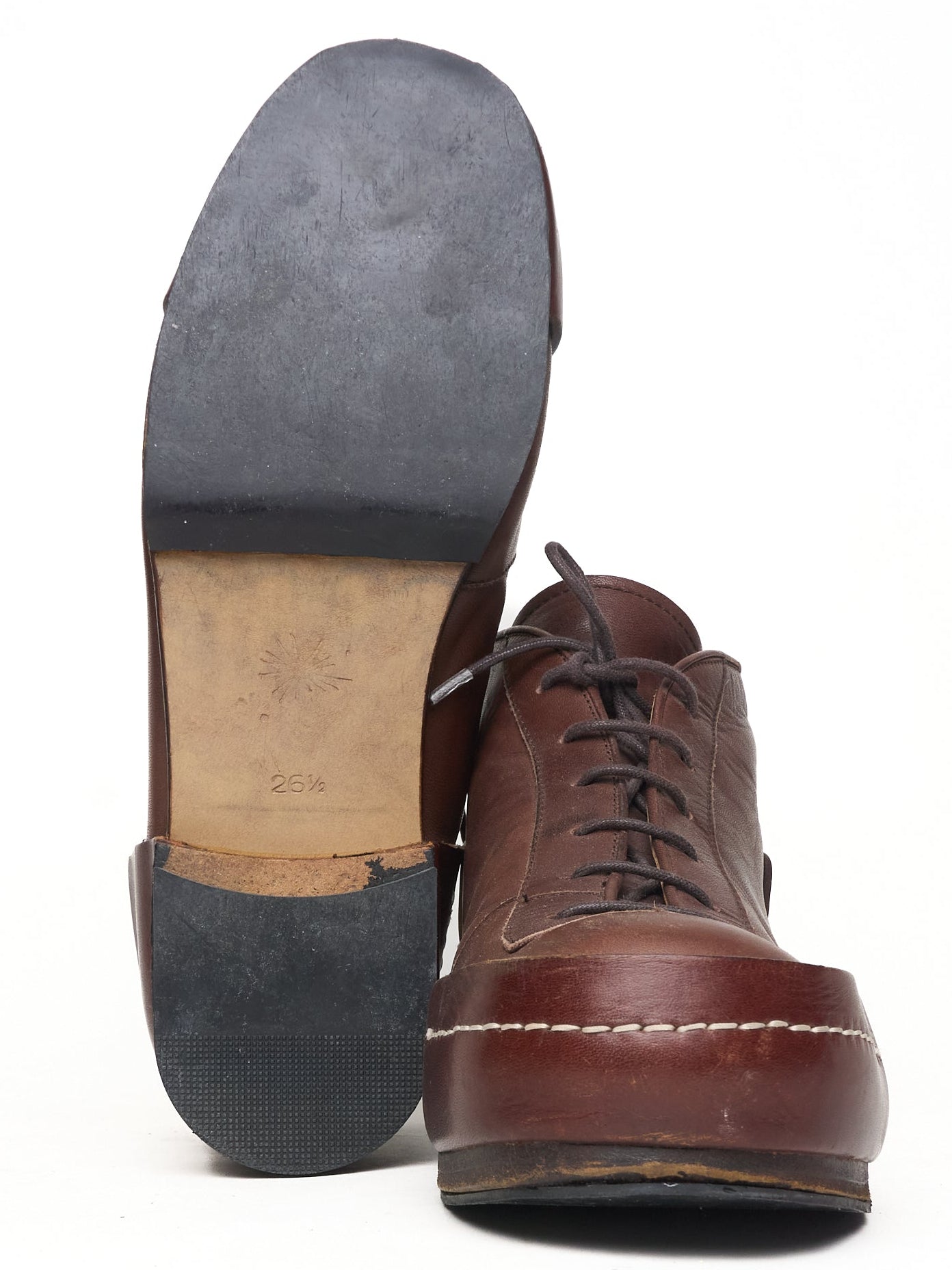 Early 00s MiharaYasuhiro Lace-up Leather Ankle Boots