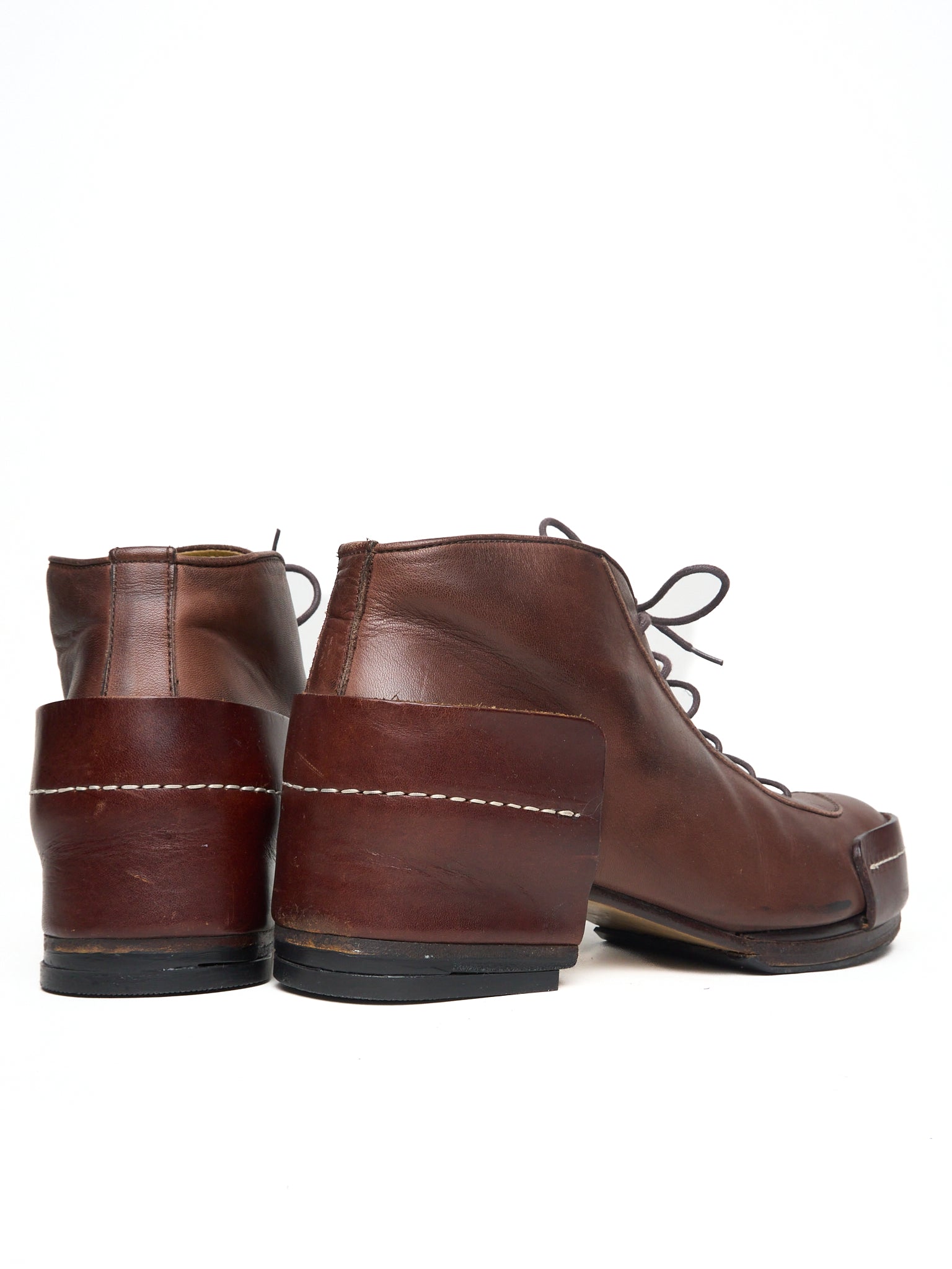 Early 00s MiharaYasuhiro Lace-up Leather Ankle Boots