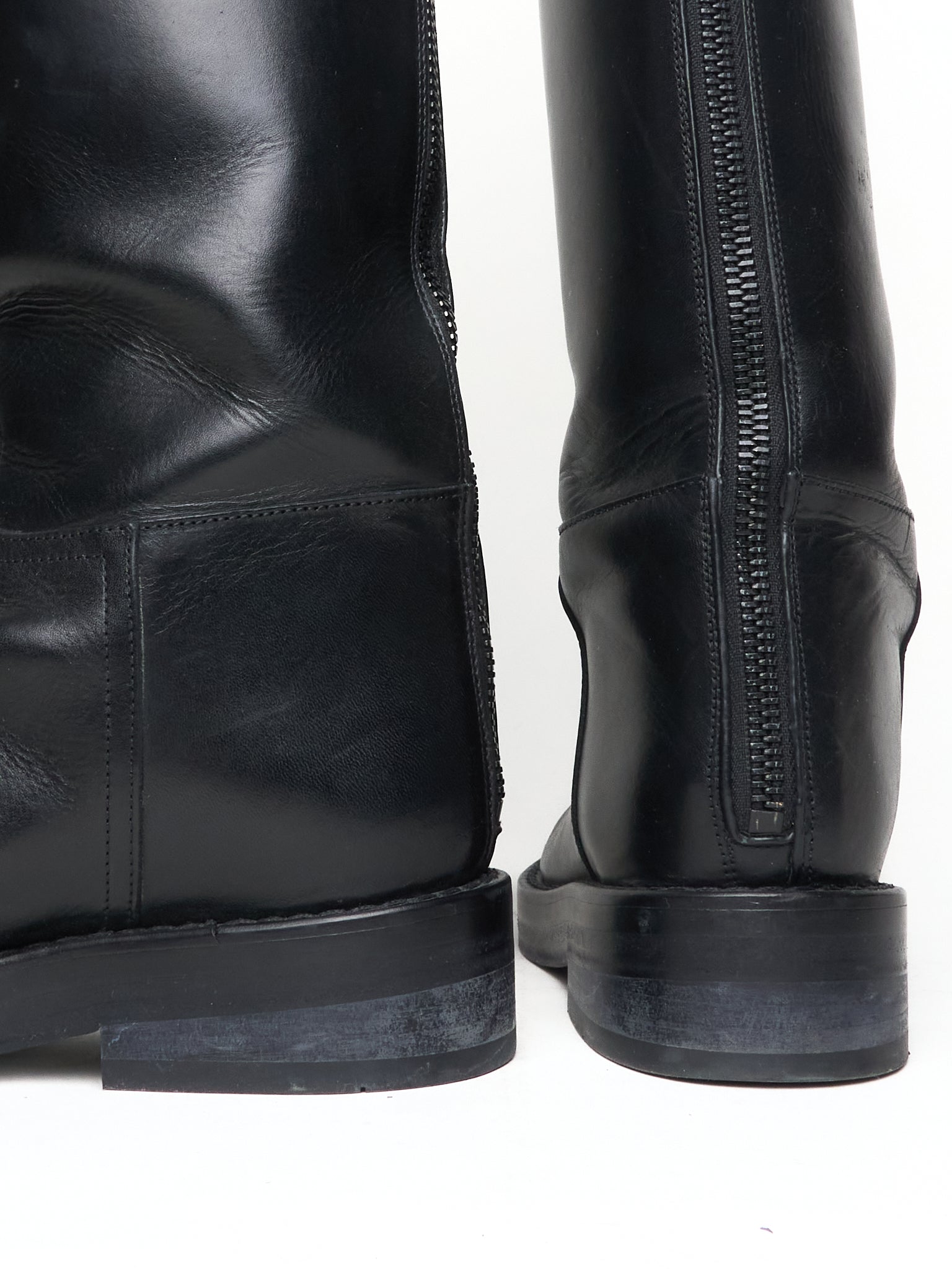 Ann Demeulemeester Leather Riding Boots