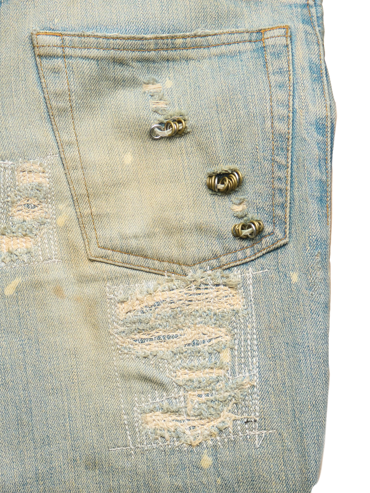 Early 00s IfSixWasNine ‘No. MUDMAX’ Distressed Denim