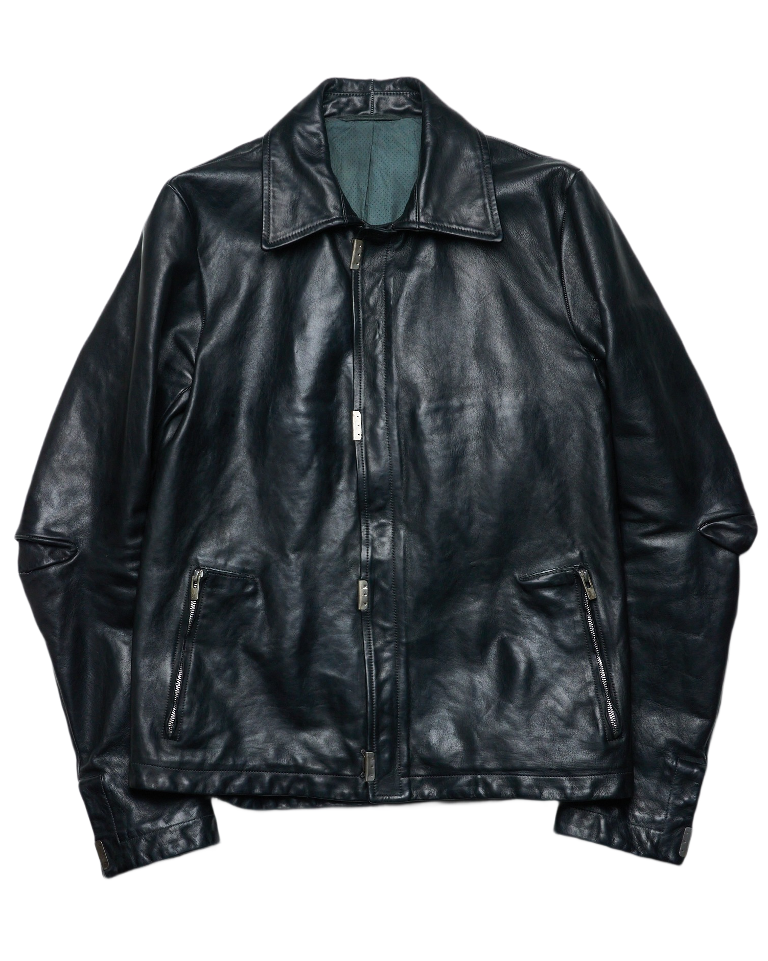 Carol Christian Poell ‘LM/2498 CORS-PTC/010’ Object-dyed Lined Scarstitch Horse Leather Jacket