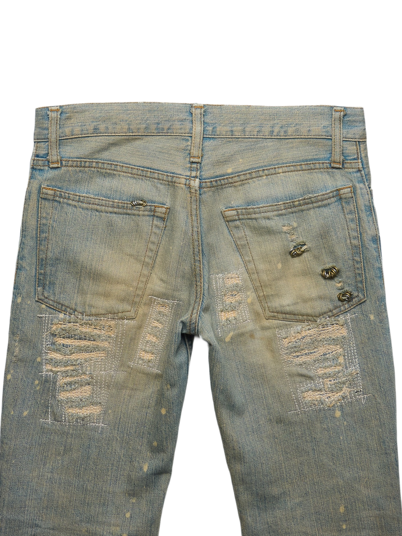 Early 00s IfSixWasNine ‘No. MUDMAX’ Distressed Denim