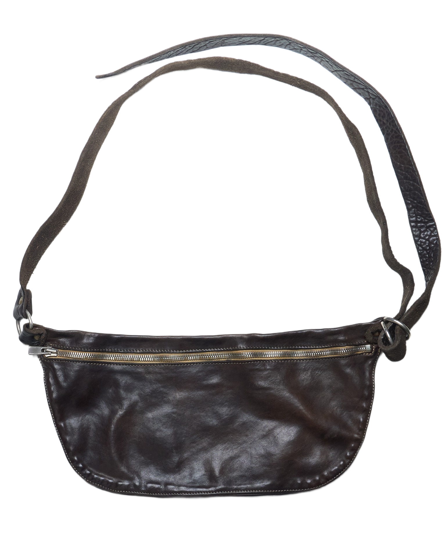 GUIDI ‘Q10M’ Brown Full-grain Horse Leather Shoulder Bag