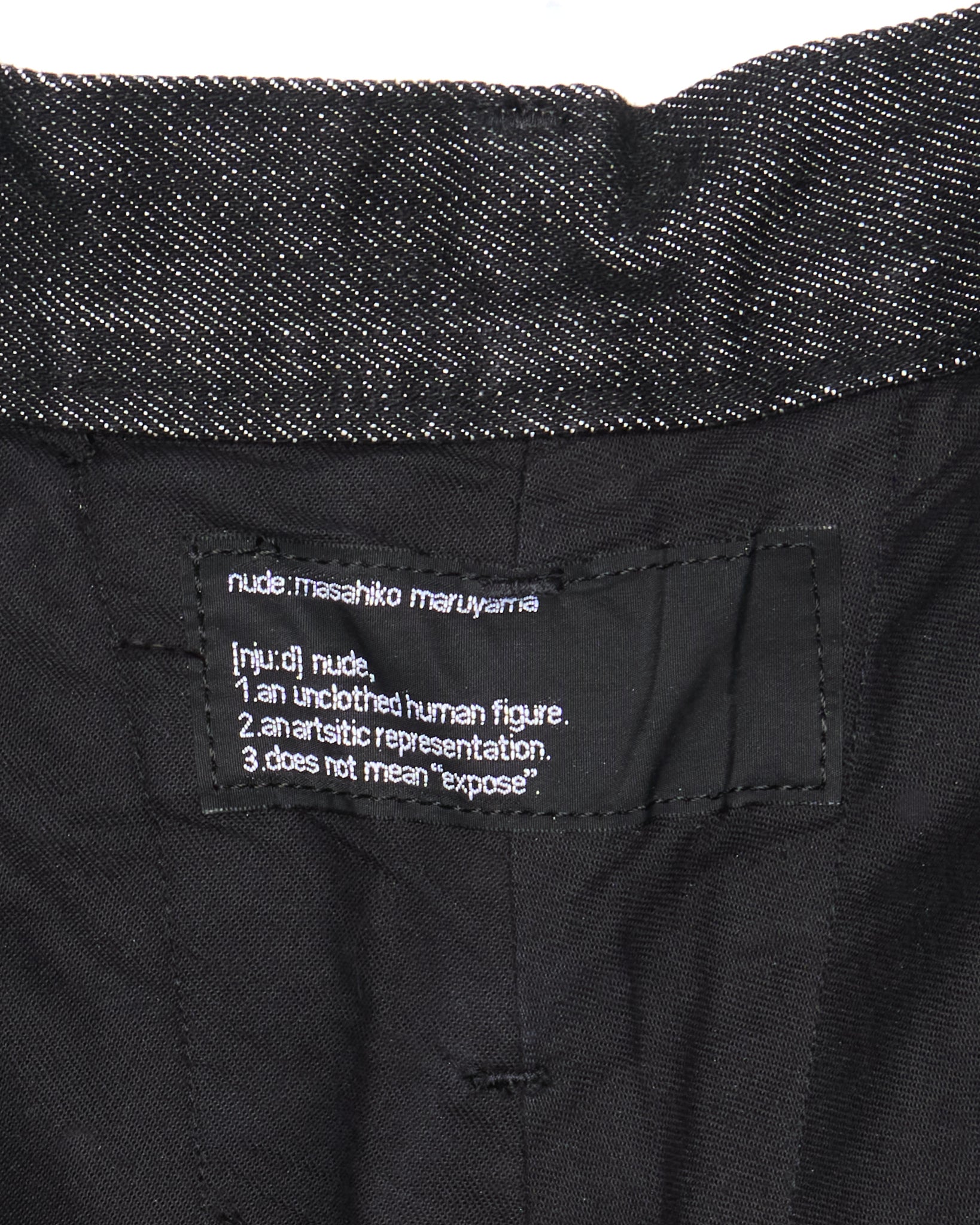 Early 00s nude:masahiko maruyama Deconstructed Double-waisted Cropped Denim