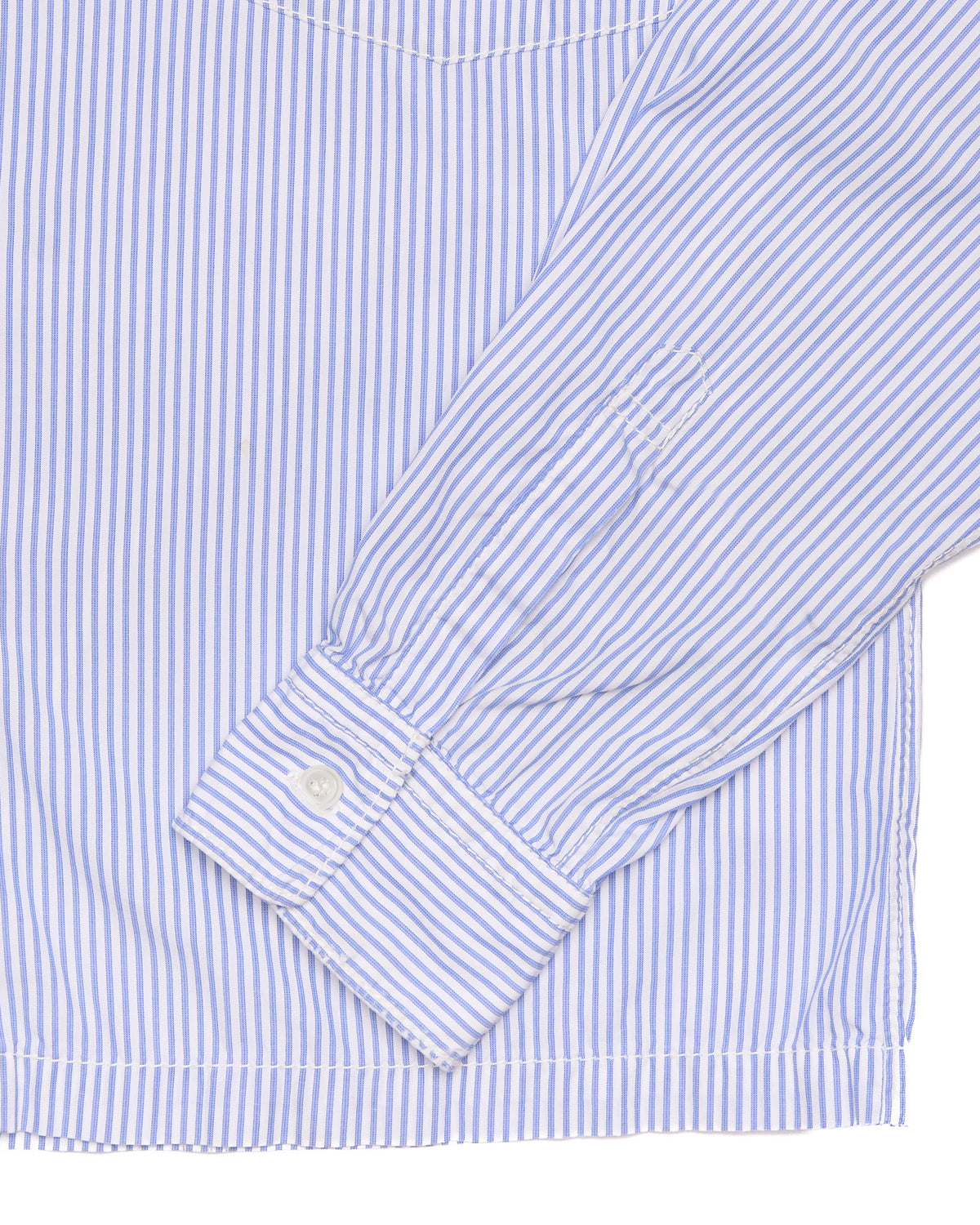 F/W11 Comme des Garçons Homme Blue Pinstripe Zip-Accent Utility Shirt