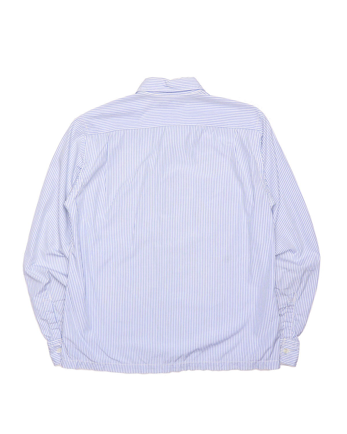 F/W11 Comme des Garçons Homme Blue Pinstripe Zip-Accent Utility Shirt