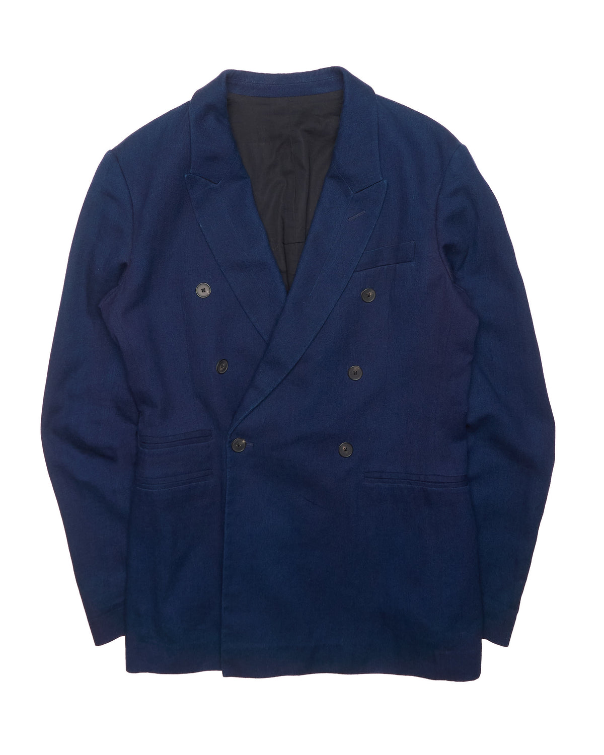 2010s Haider Ackermann Double Breasted Navy Twill Jacket