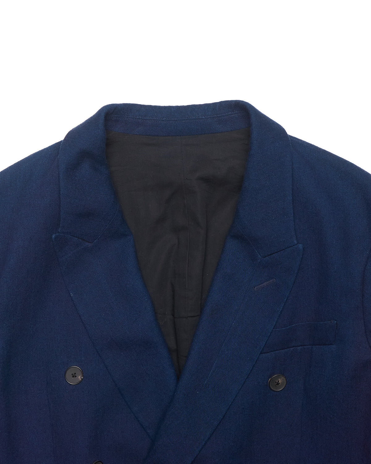 2010s Haider Ackermann Double Breasted Navy Twill Jacket