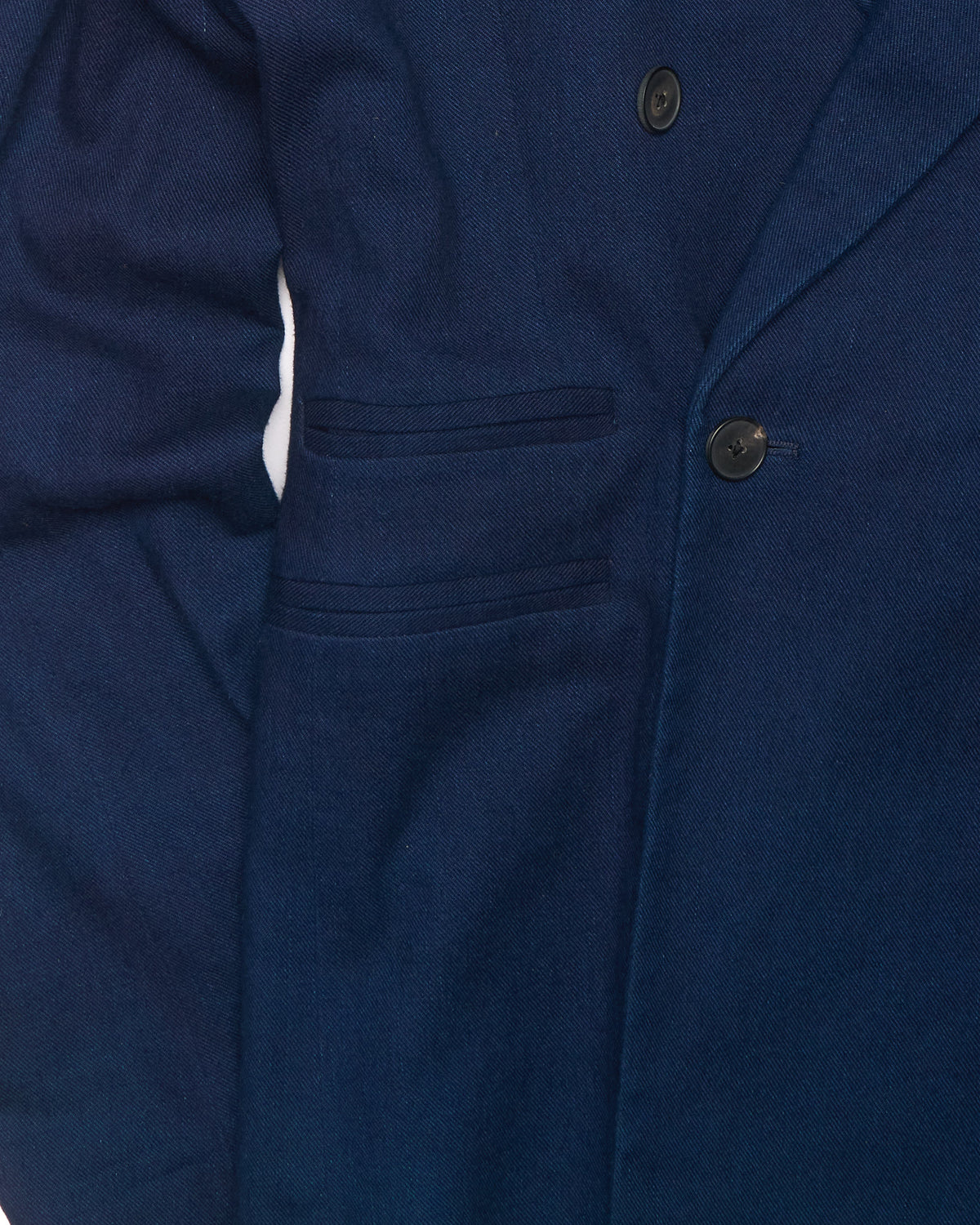 2010s Haider Ackermann Double Breasted Navy Twill Jacket
