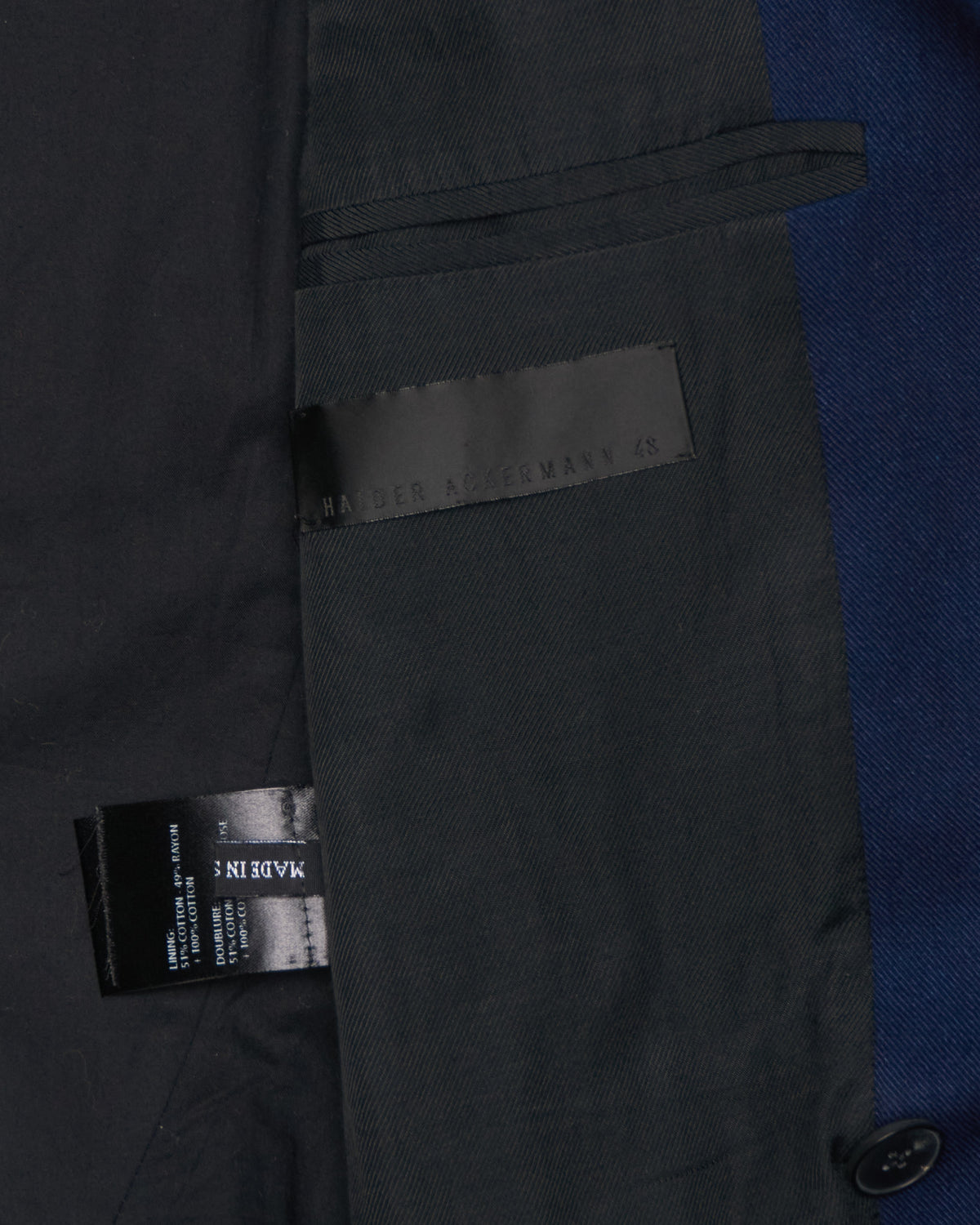 2010s Haider Ackermann Double Breasted Navy Twill Jacket