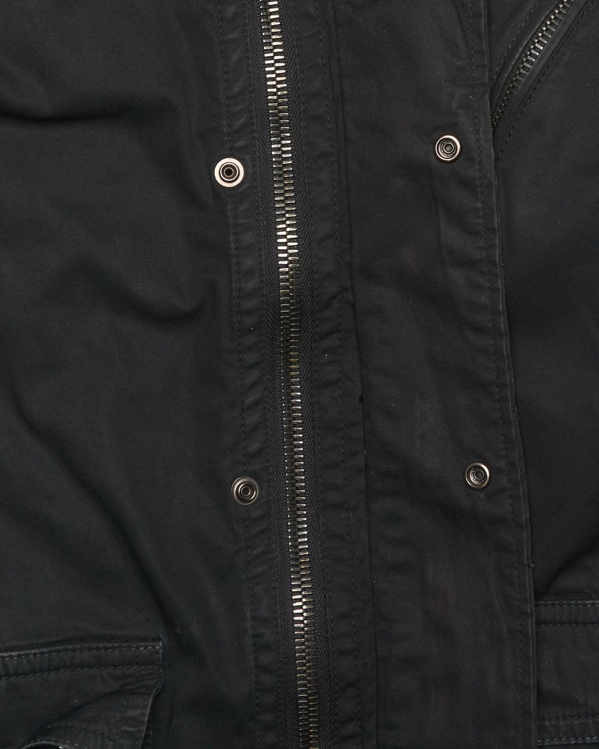 Early 00s ripvanwinkle Black Fur-Trim Parka Jacket
