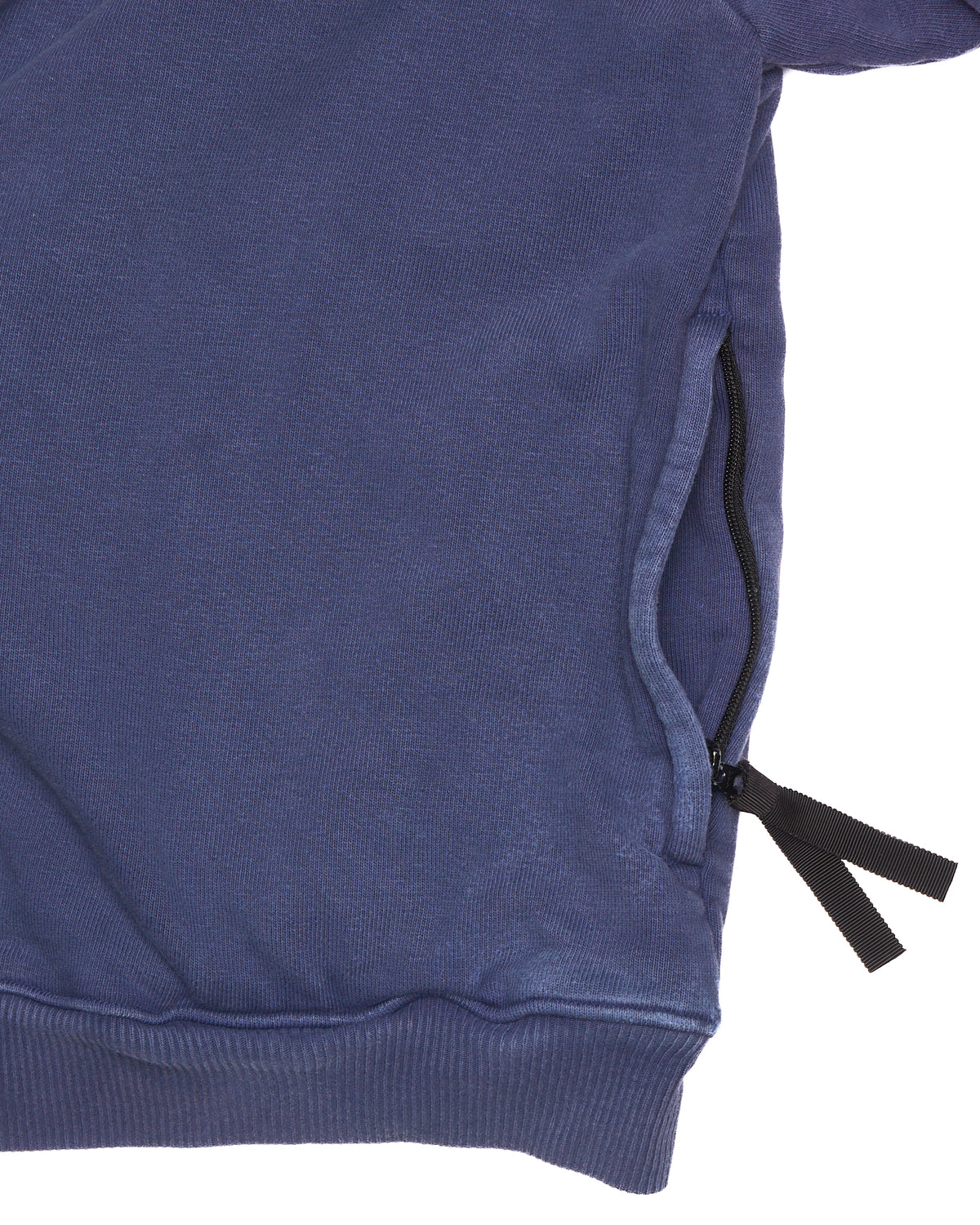 F/W23 Kapital "Nickel 4" Half-Zip Navy Cargo Sweatshirt