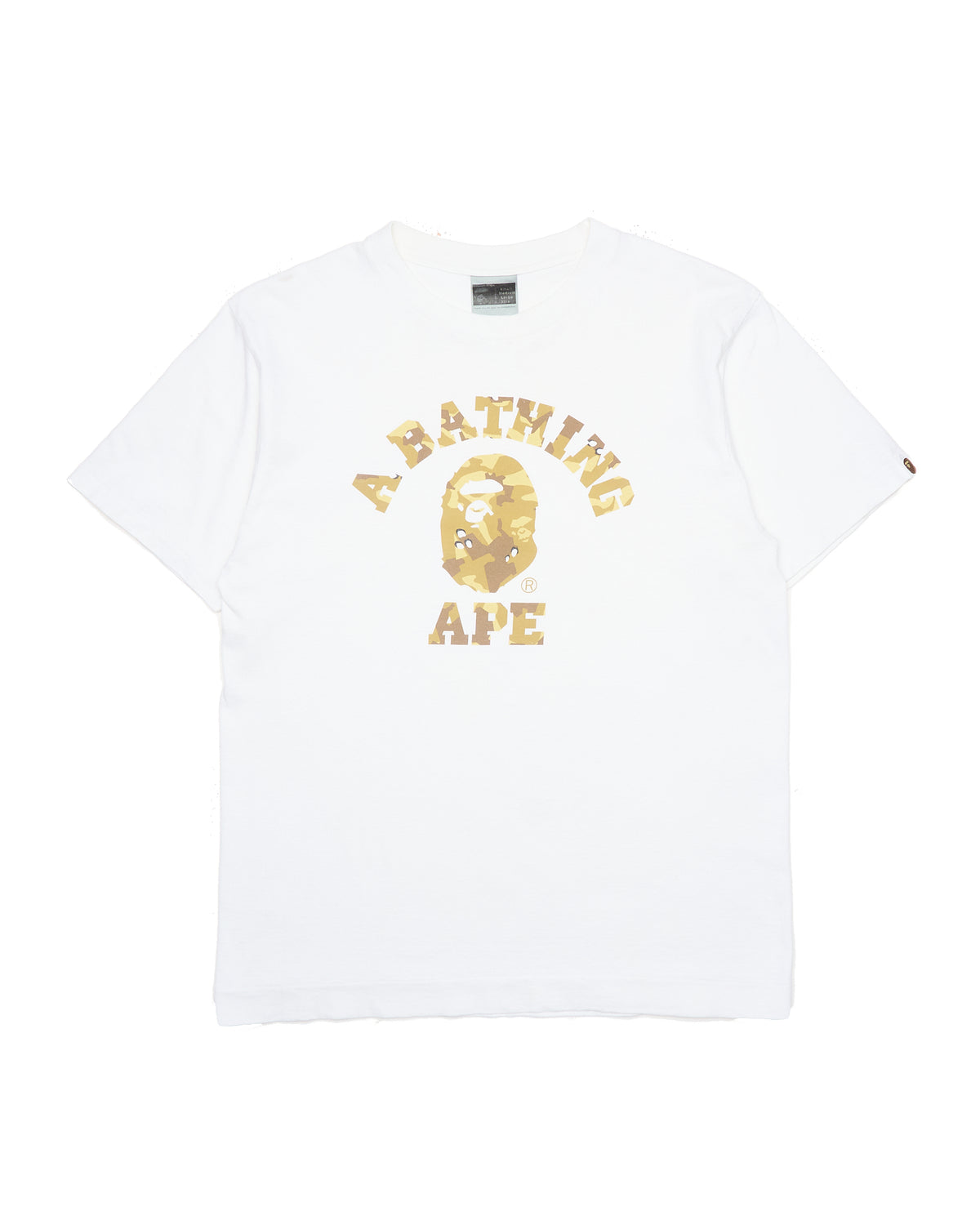 Late 90s BAPE Dessert Camo White Ape Head Tee Shirt